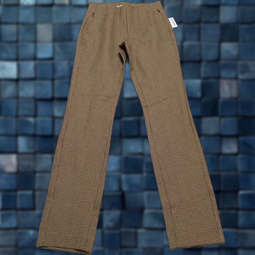 Old Navy Old Navy Womens Tall Pants Brown Plaid Pixie Skinny Ankle High Rise Pockets 2 Size 26" / US 2 / IT 38 - 1 Thumbnail