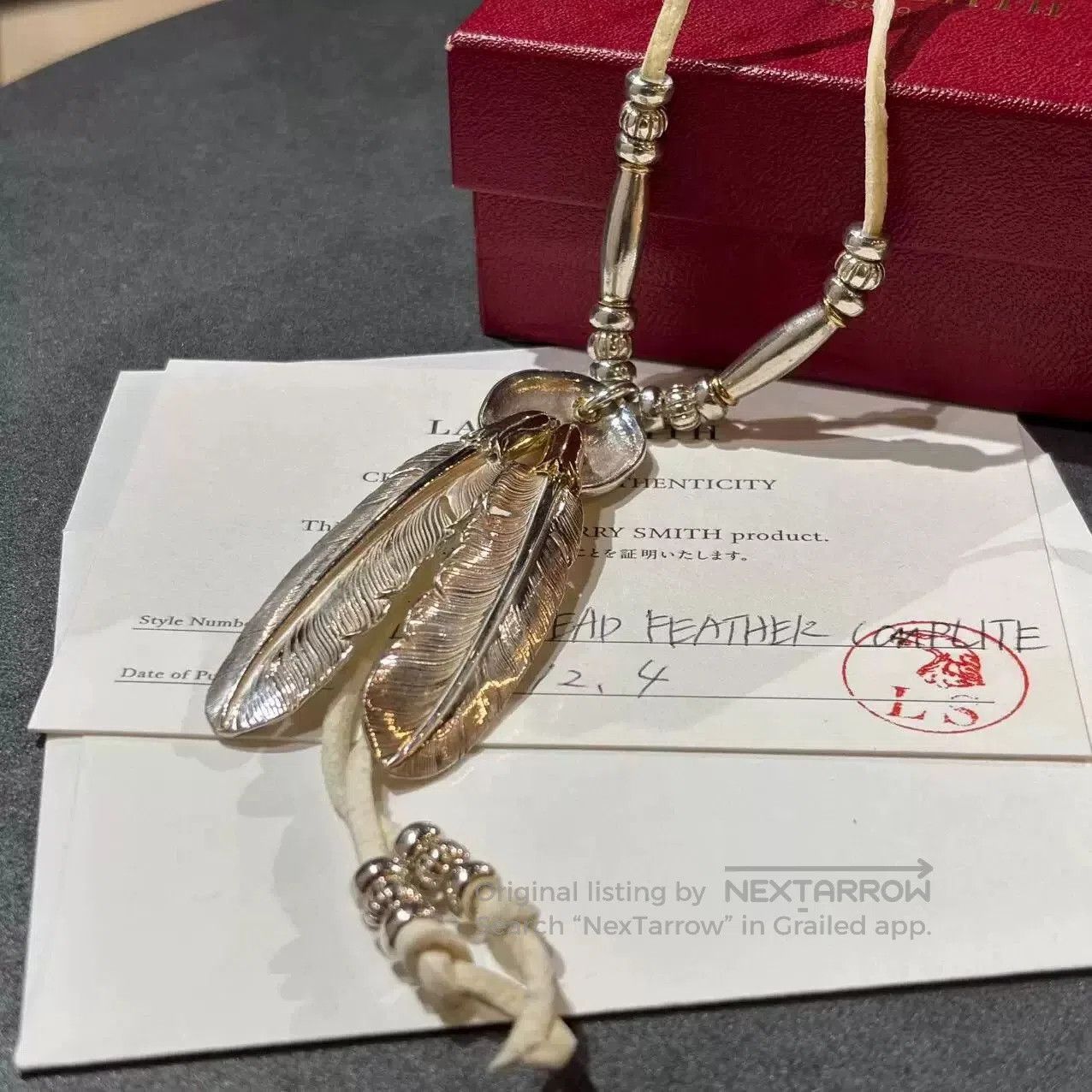 Larry Smith Larry Smith Feather Pendant Necklace. Size ONE SIZE - 1 Thumbnail