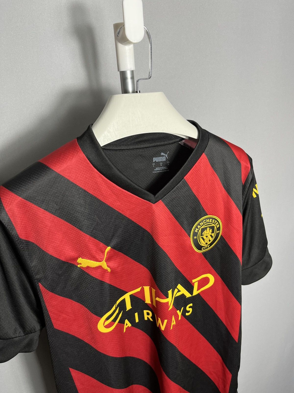 Puma Puma Manchester City Away Soccer Jersey 2022 2023 Black Red Size US L / EU 52-54 / 3 - 2 Thumbnail