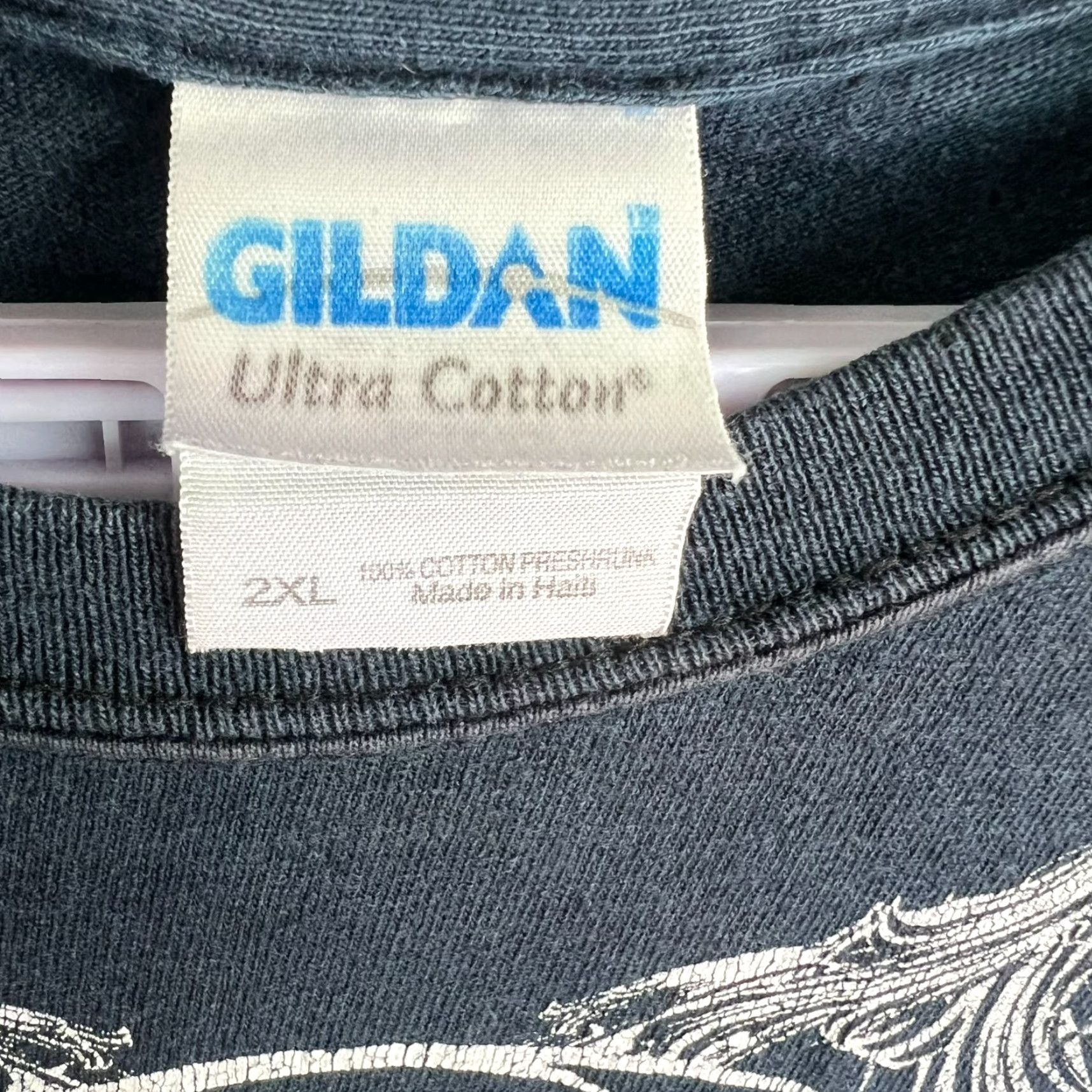 Gildan Gildan Skull Wings Tribal T-Shirt Mens 2XL Blue Graphic Print Crew Neck Short Sleeve Preshrunk Cotton Size US XXL / EU 58 / 5 - 4 Thumbnail