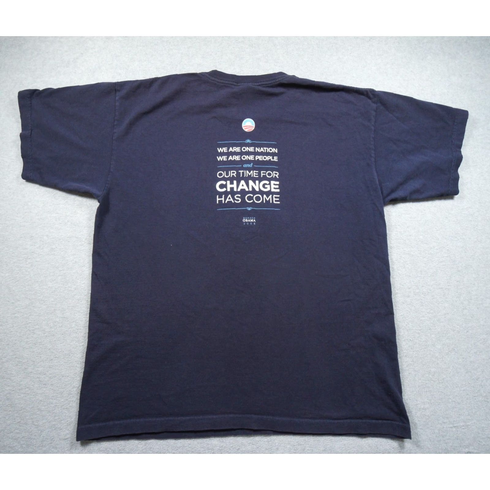 Vintage VINTAGE Obama Shirt Mens XL Blue Democratic Presidential Campaign 2008 Y2K Shirt Men USA Logo T-Shirt Size US XL / EU 56 / 4 - 5 Thumbnail
