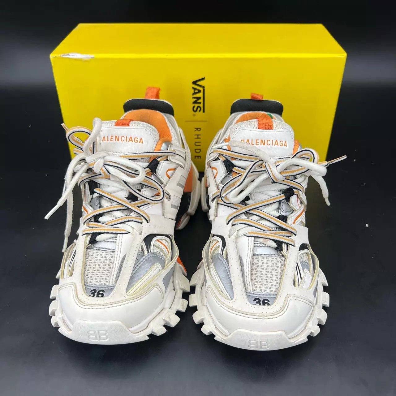 Balenciaga Balenciaga Track White Orange 36 New Worn Once Original Box Size US 6 / IT 36 - 7 Thumbnail
