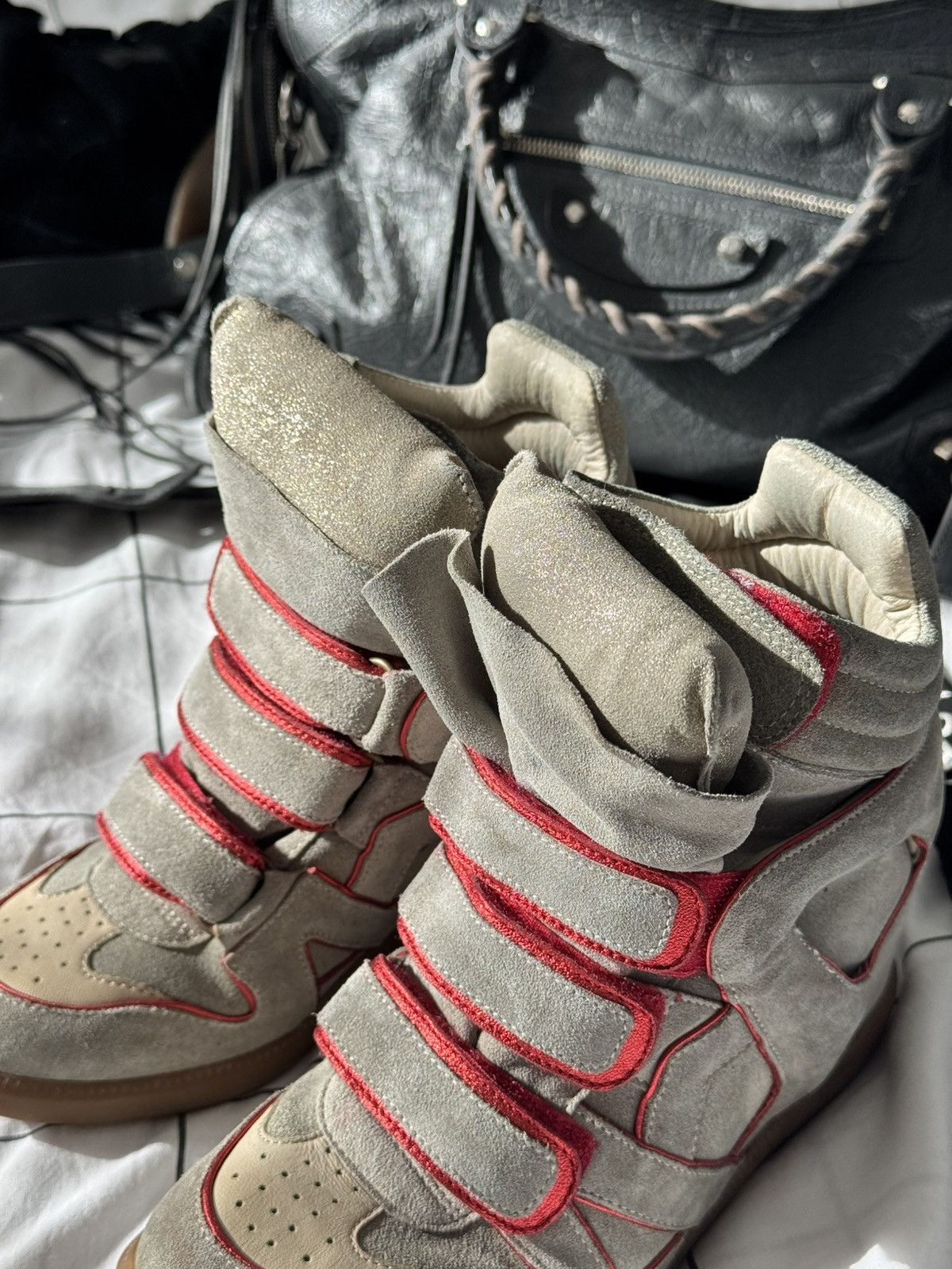 Isabel Marant Rare Isabel Marant Bekett sneakers shoes beige Suede Wedge Size US 7 / IT 37 - 12 Thumbnail