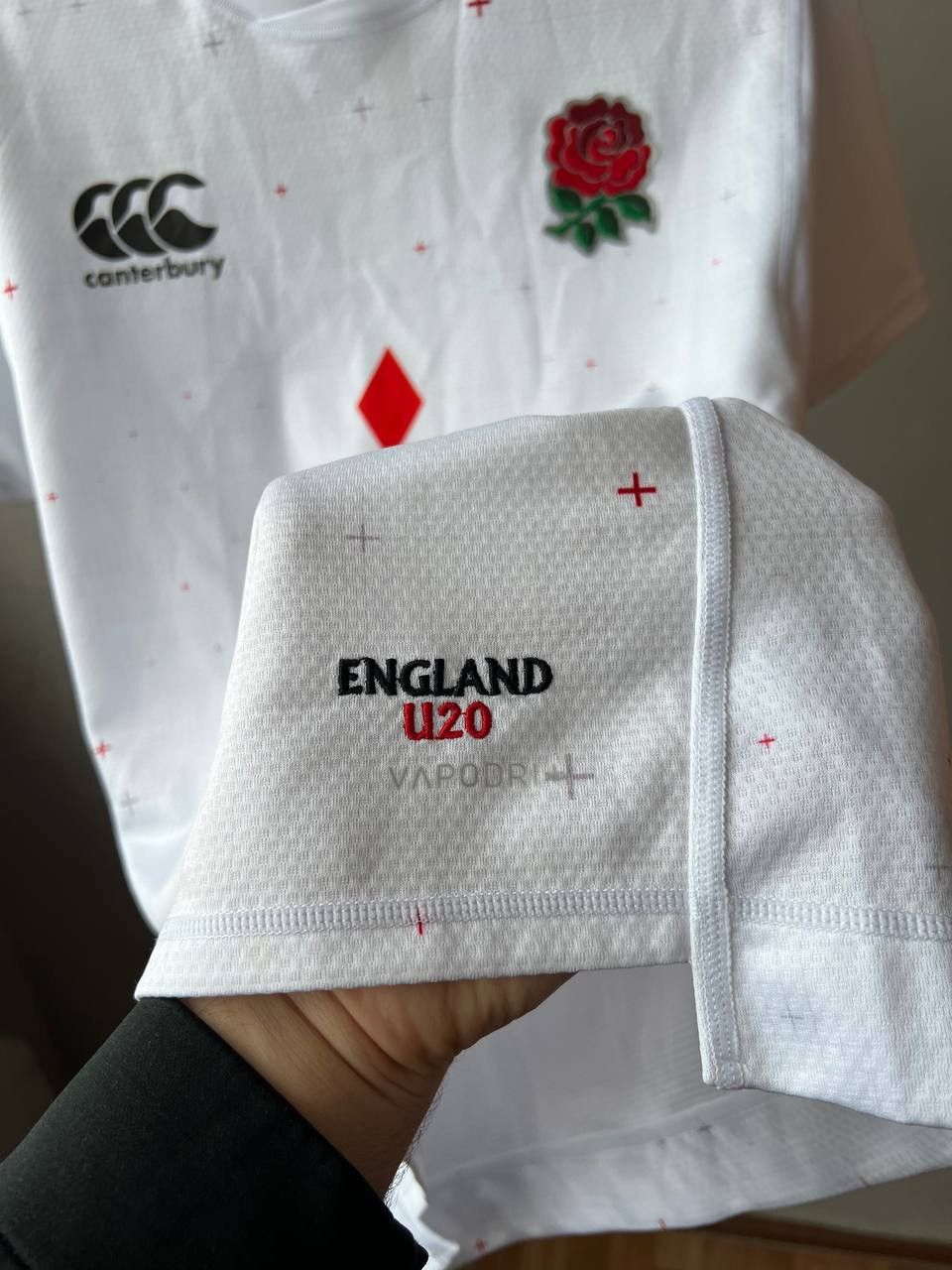 2018 ENGLAND #16 MATCH WORN PLAYER ISSUED U20 RUGBY SHIRT XL