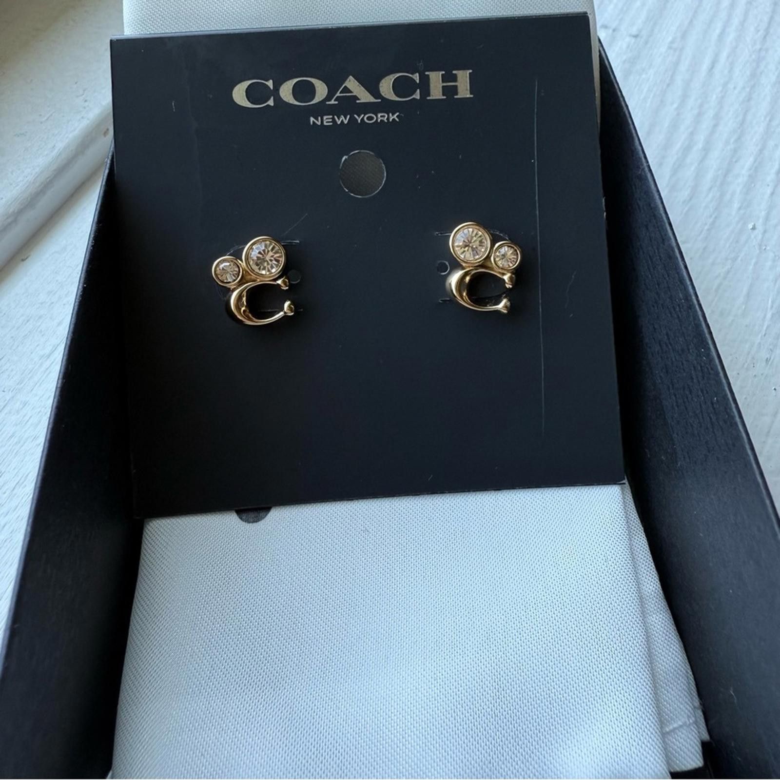 Coach Chic Coach Crystal Earrings Size ONE SIZE - 2 Thumbnail