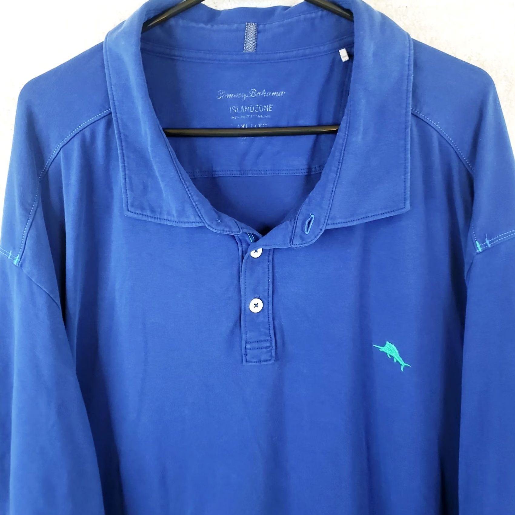 Tommy Bahama VINTAGE Tommy Bahama IslandZone Polo Shirt Short Sleeve 4XL Blue Marlin Logo Mens Polo Shirt Big & Tall Size US XXL / EU 58 / 5 - 3 Thumbnail