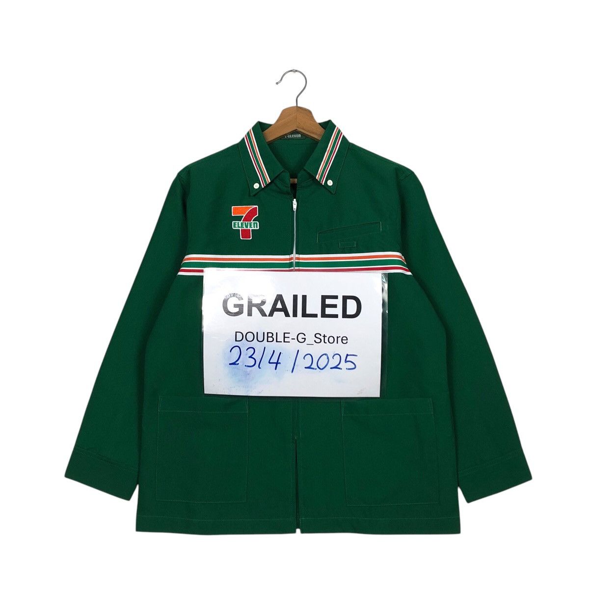 Japanese Brand 📌Vintage Worker Zipper Light Jacket 7-Eleven Japan Big Logo Size US M / EU 48-50 / 2 - 1 Thumbnail