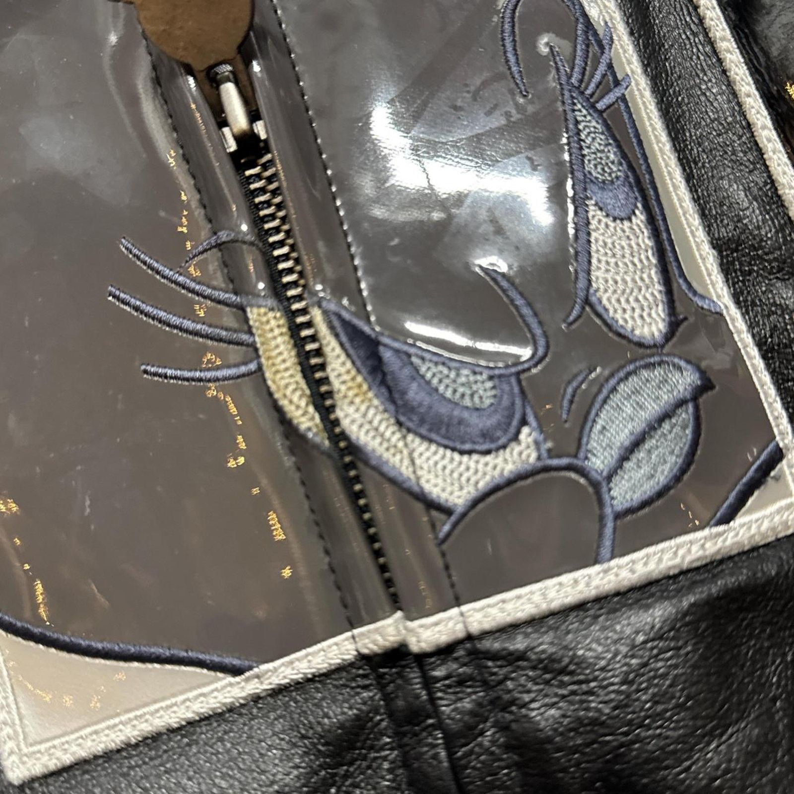 Japanese Brand × Vintage Vintage 90s Tweety Bird Looney Tunes Leather Jacket Size US L / EU 52-54 / 3 - 6 Thumbnail