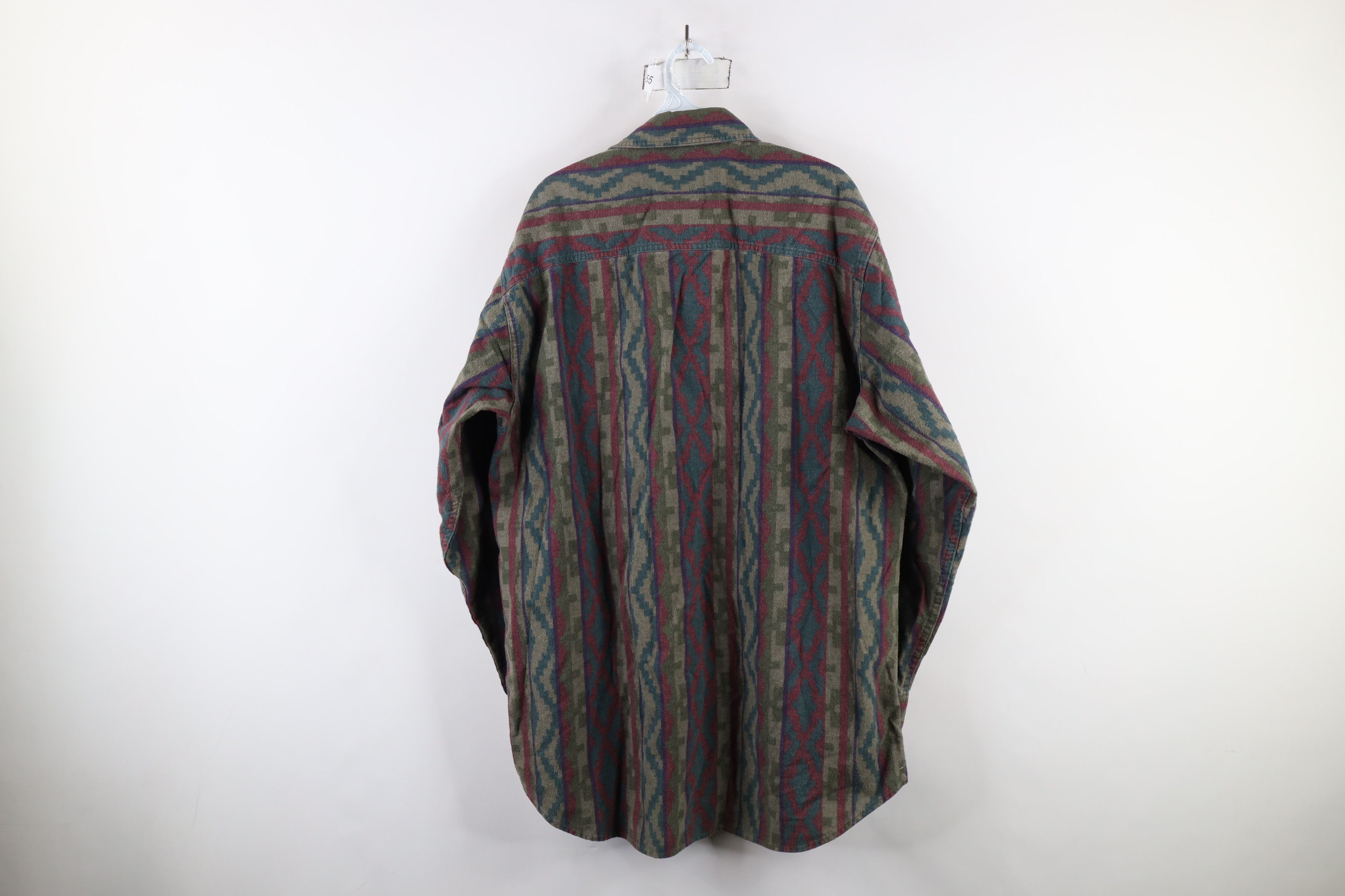 Vintage × Woolrich Woolen Mills Vintage 90s Woolrich Southwestern Chamois Cloth Button Shirt Size US L / EU 52-54 / 3 - 10 Thumbnail