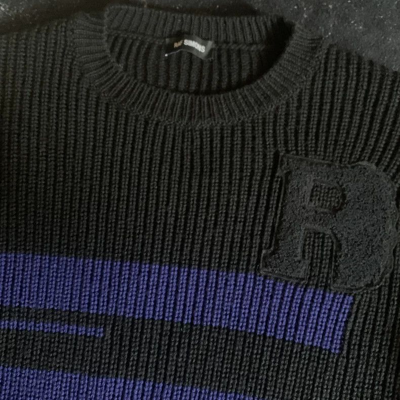 Raf Simons Raf simons Black and blue striped ivy sweater Size US L / EU 52-54 / 3 - 3 Thumbnail