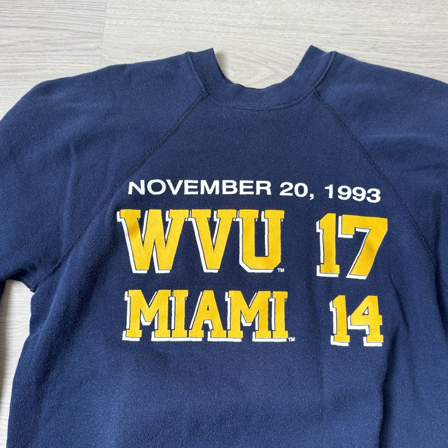 Tultex VINTAGE Mountaineers Sweatshirt Crewneck M West Virginia Uni Tultex Blue Medium Mens Size US M / EU 48-50 / 2 - 5 Thumbnail