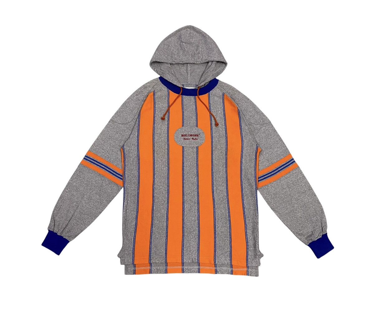 Nigel Cabourn Vintage Nigel Cabourn Stripe Hoodie Long Sleeve Shirt Size US M / EU 48-50 / 2 - 1 Thumbnail
