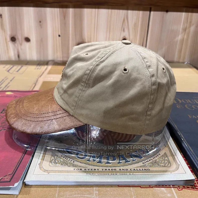RRL Ralph Lauren RRL Ralph Lauren Leather Visor Embroidered Baseball Cap Size ONE SIZE - 5 Thumbnail