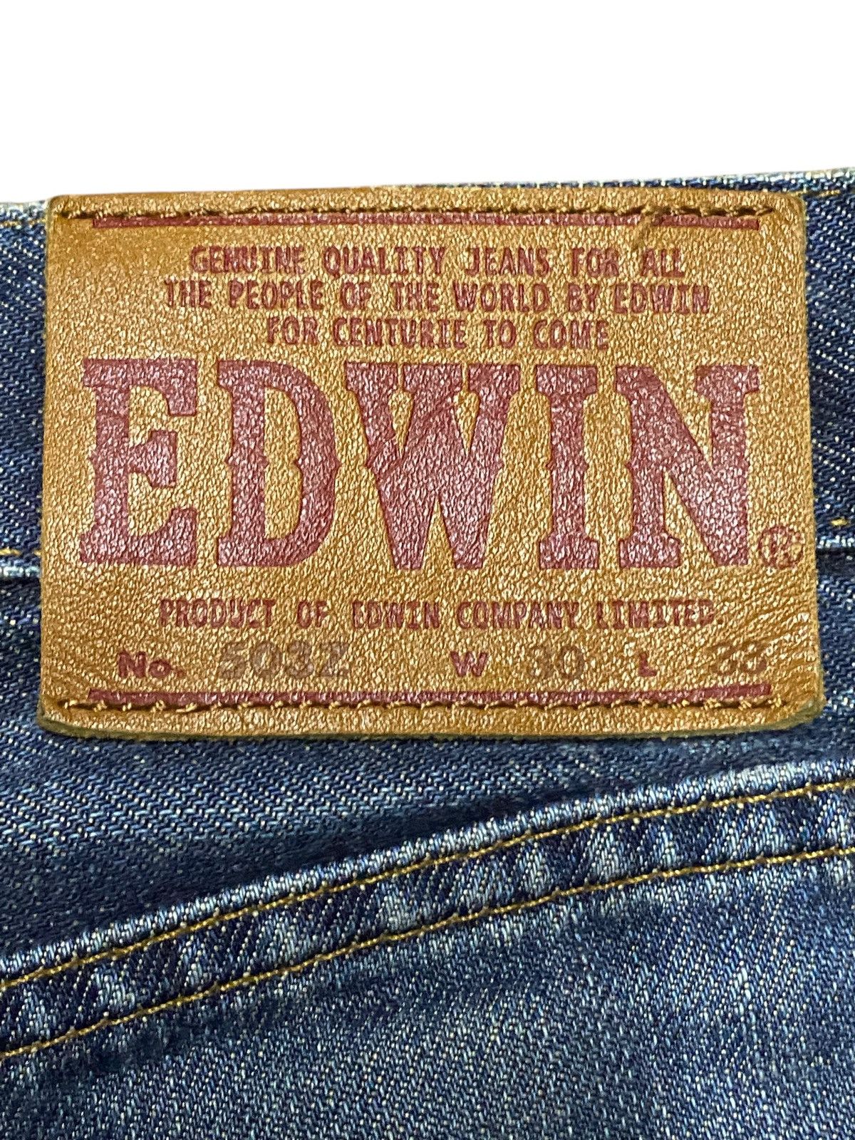 Edwin Vintage Japanese Edwin 503 Distressed Mud Wash Loose Jeans Size US 30 / EU 46 - 15 Thumbnail