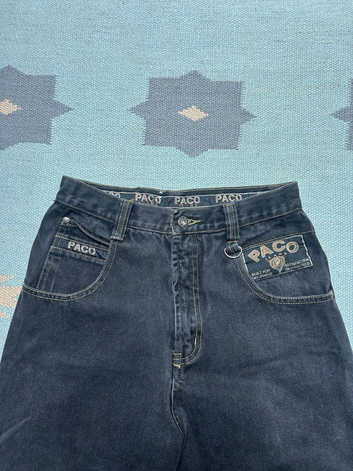 Vintage Vintage y2k baggy jeans Paco JNCO wide leg skater 18 26x29 Size 26" / US 2 / IT 38 - 7 Thumbnail