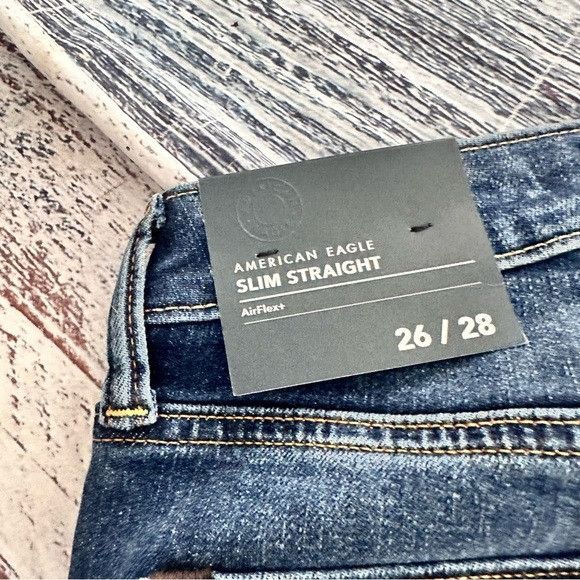 American Eagle Outfitters NWT American Eagle Men's Blue Slim Straight Jeans Size US 26 / EU 42 - 7 Thumbnail