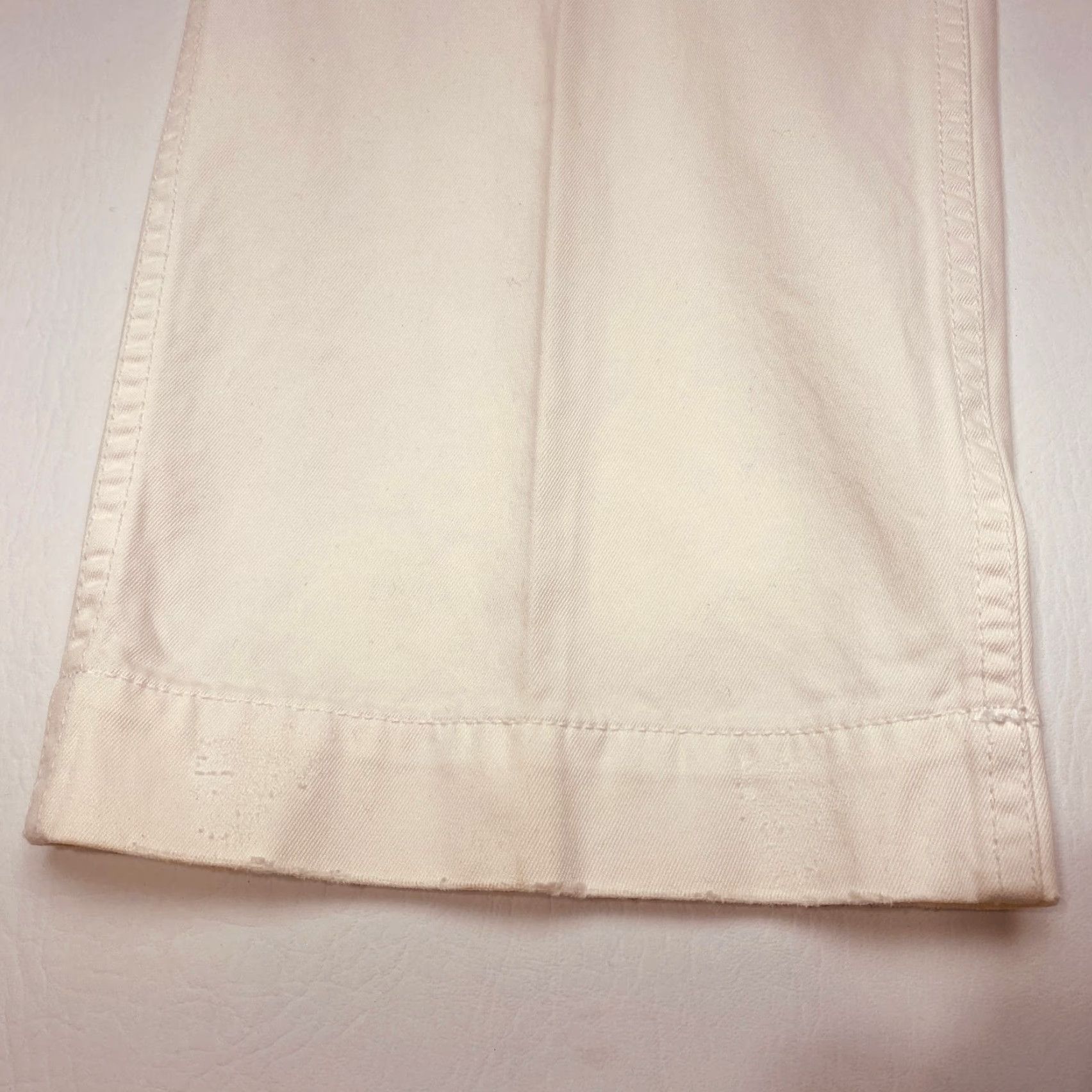 Polo Ralph Lauren VINTAGE Polo Ralph Lauren Pants Mens 36x32 White Adjustable Waist Distressed Cotton Size US M / EU 48-50 / 2 - 3 Thumbnail