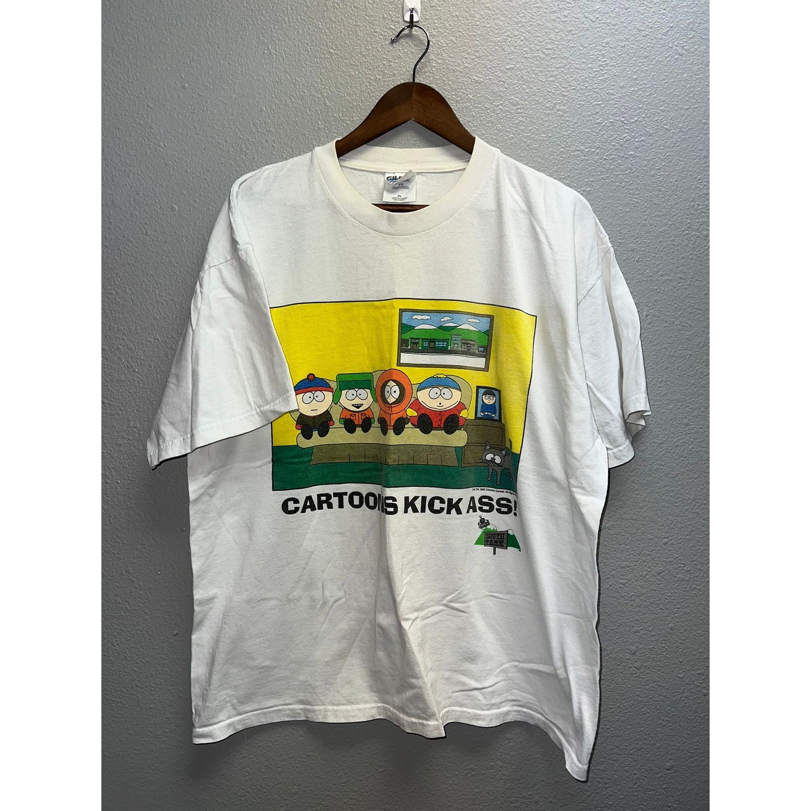 Gildan Vintage South Park Shirt Cartoons Kick A Comedy Central XL Size US XL / EU 56 / 4 - 1 Thumbnail