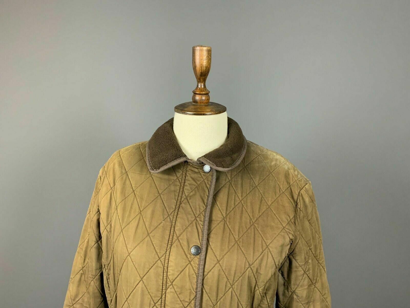 Barbour Ladies Barbour Brown Quilted Jacket Size UK 14 USA 10 Size L / US 10 / IT 46 - 4 Thumbnail