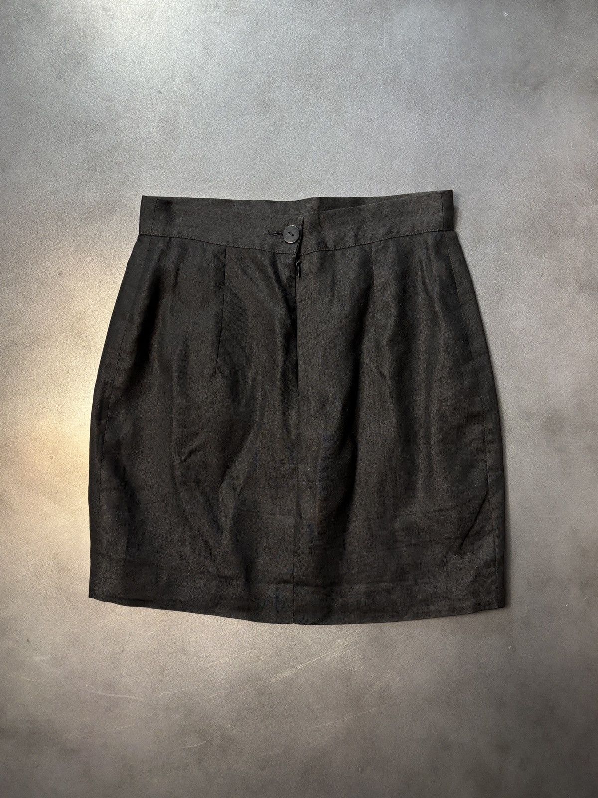 GianMarco Venturi × Vintage Vintage Gian Marco Venturi Mini Skirt 90s Linen Skirt Short Size 27" / US 4 / IT 40 - 8 Thumbnail