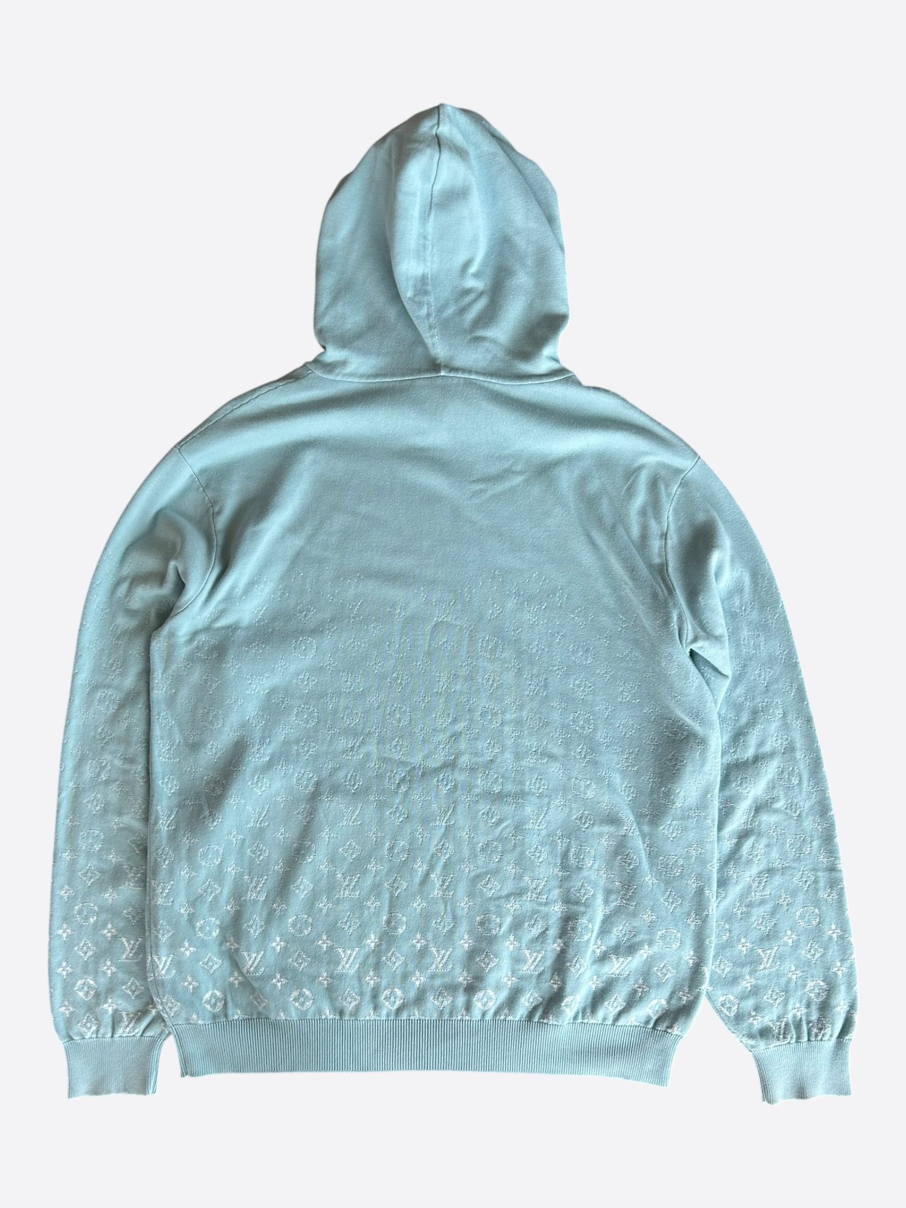 Louis Vuitton Louis Vuitton Blue & White Gradient Monogram Hoodie Size US XXL / EU 58 / 5 - 2 Thumbnail