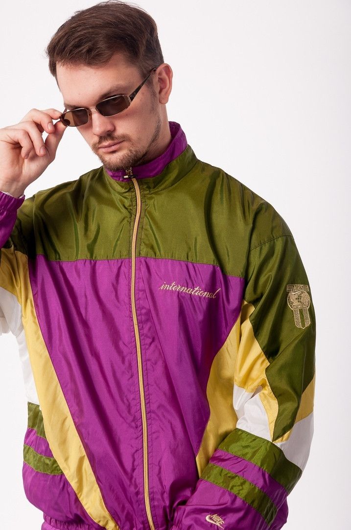 Nike Nike tracksuit, neon purple, vintage track suit, jacket L Size US L / EU 52-54 / 3 - 7 Thumbnail