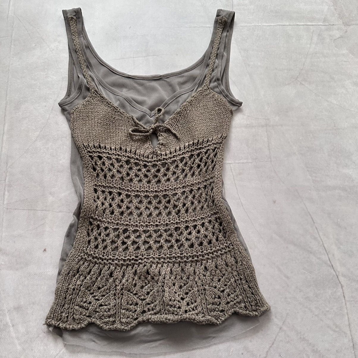 Hysteric Glamour Boho Mesh Knit Tank Top T Shirt Miss Sixty Cop Copine Vibe Size S / US 4 / IT 40 - 2 Thumbnail