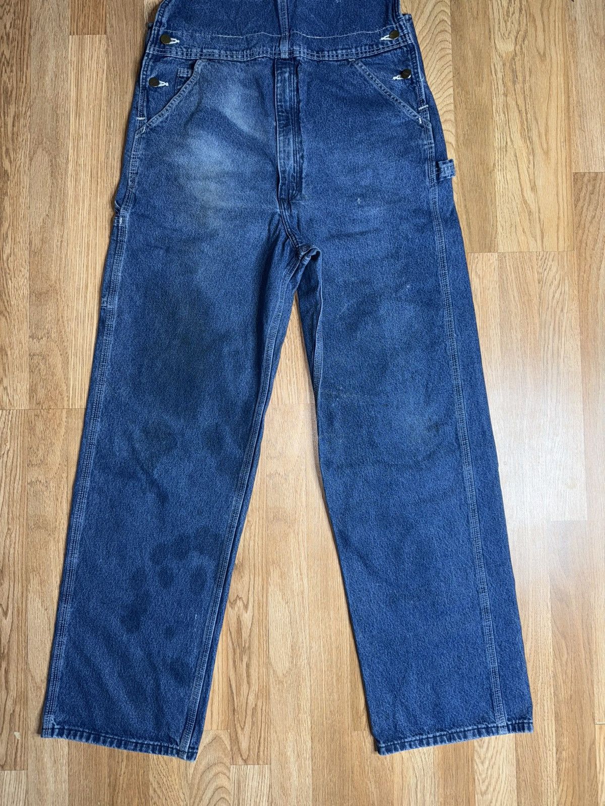 Carhartt Carhartt 36x33.5 Mens Blue Overalls Bib Denim R07 DST Size US 36 / EU 52 - 4 Thumbnail