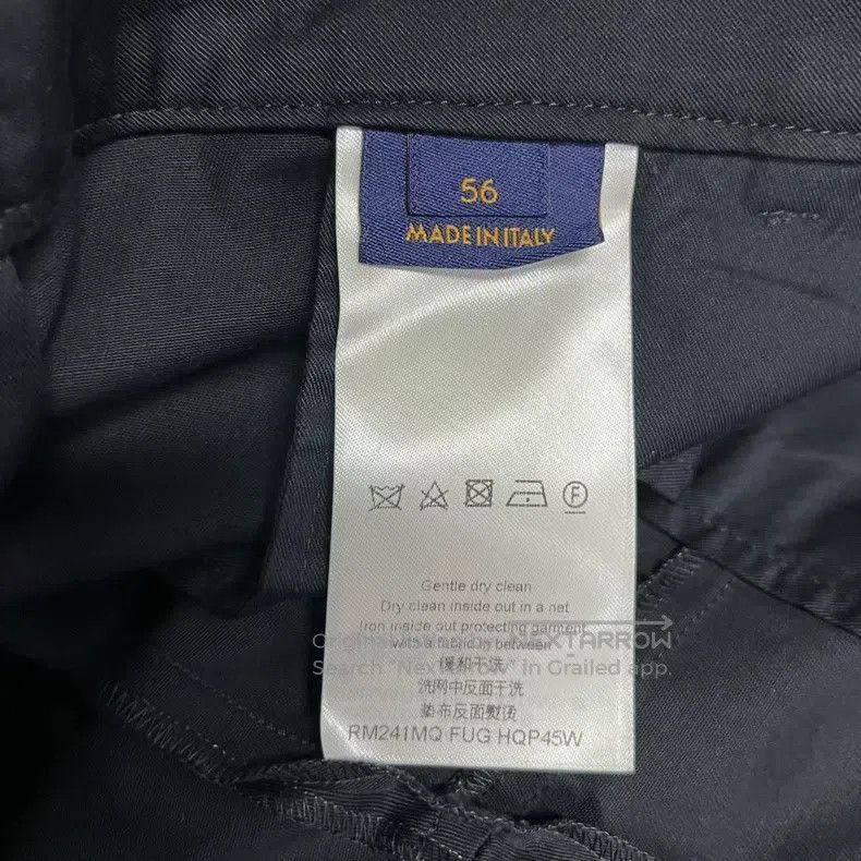 Louis Vuitton Louis Vuitton size US 56 Black Solid Twill Midrise Straight Size US 40 / EU 56 - 3 Thumbnail