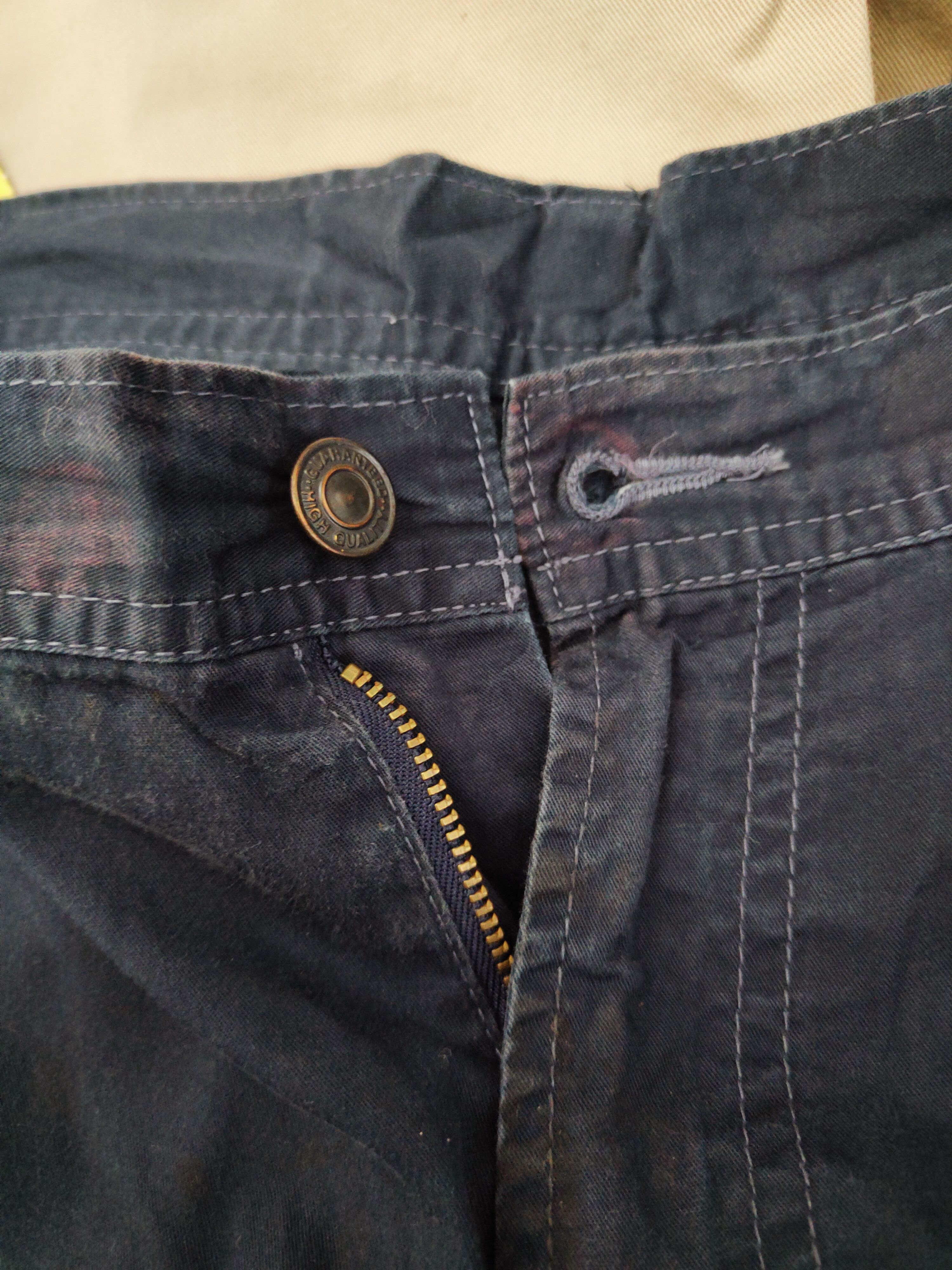 Japanese Brand GW Navy Faded Multipocket Tactical Cargo Pants #W376 Size US 33 - 15 Thumbnail