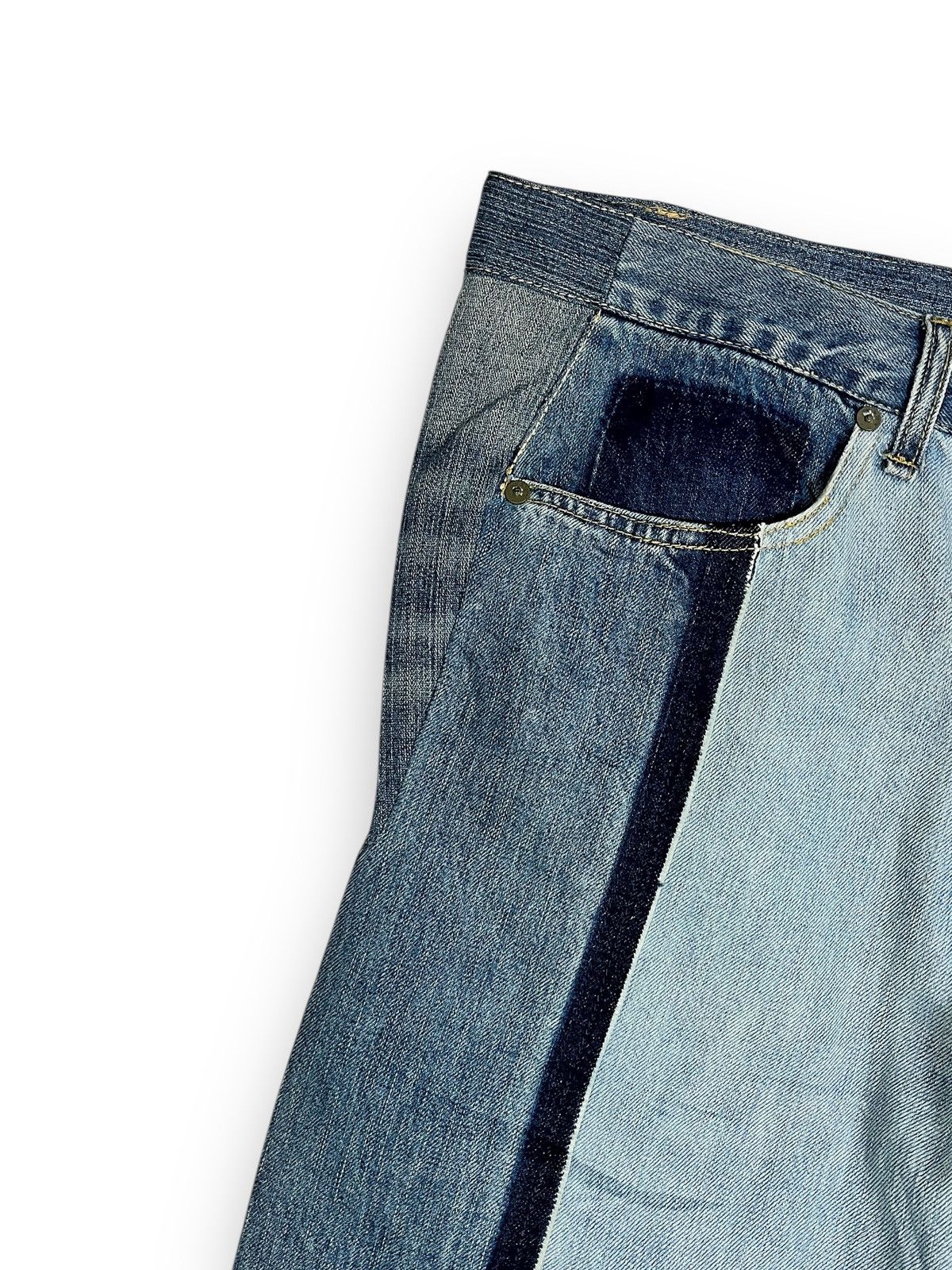 Rag & Bone Rag & Bone Reconstructed Two Tone Release Hem Denim Pants Size US 38 / EU 54 - 5 Thumbnail