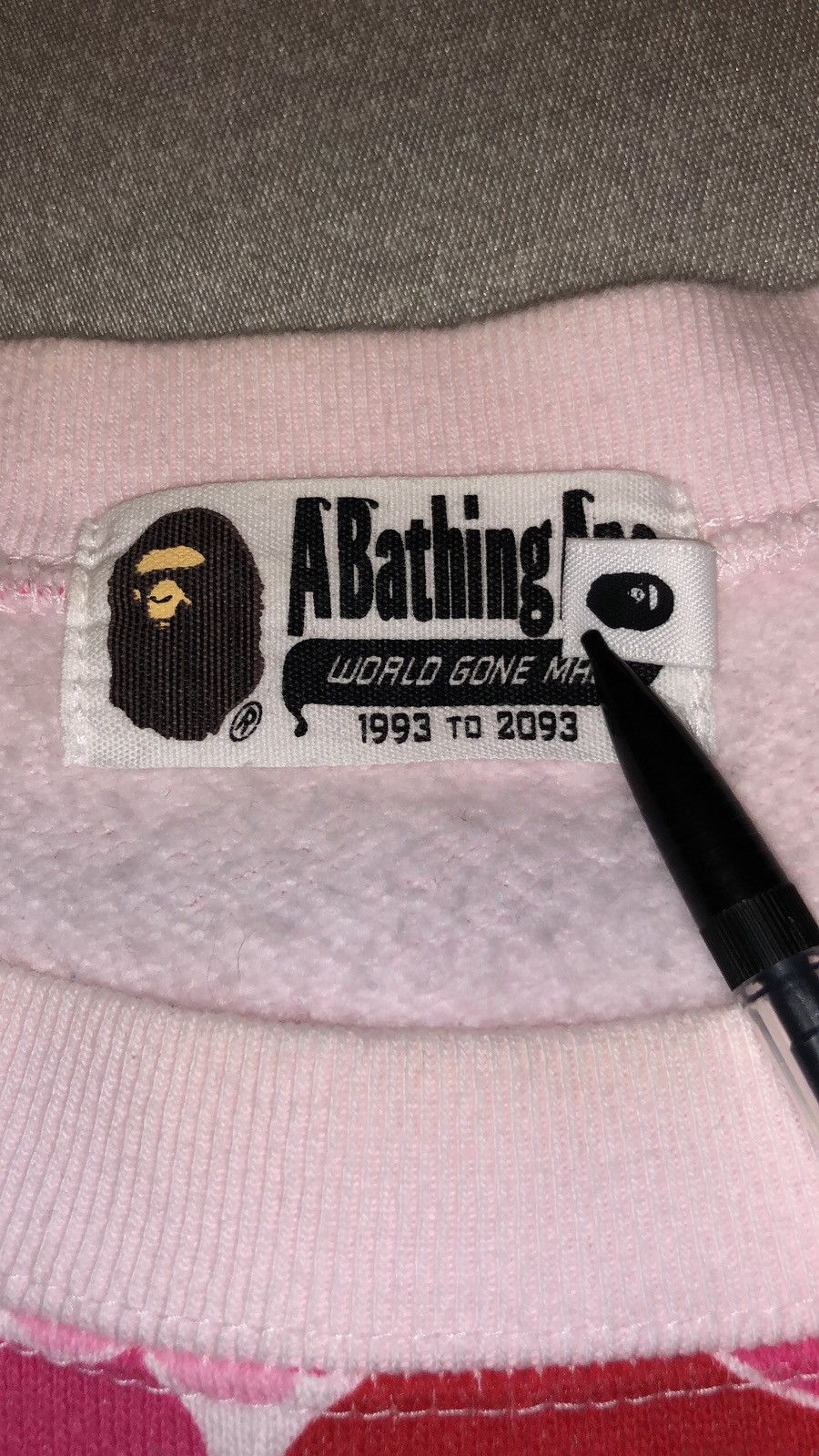 Bape ABC Camo College Wide Crewneck Size US L / EU 52-54 / 3 - 4 Thumbnail