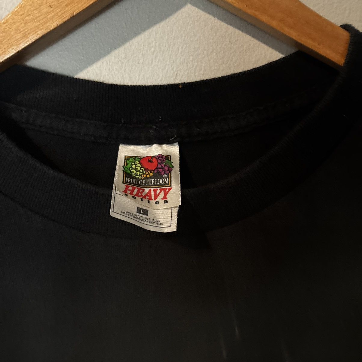 Fruit Of The Loom Vintage 1990s “Act As If” Faded Black Shirt Size US L / EU 52-54 / 3 - 5 Thumbnail