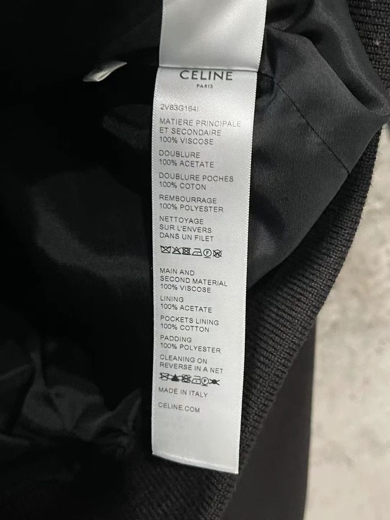 Celine Celine Black and White Logo Baseball Jacket Size US M / EU 48-50 / 2 - 7 Thumbnail