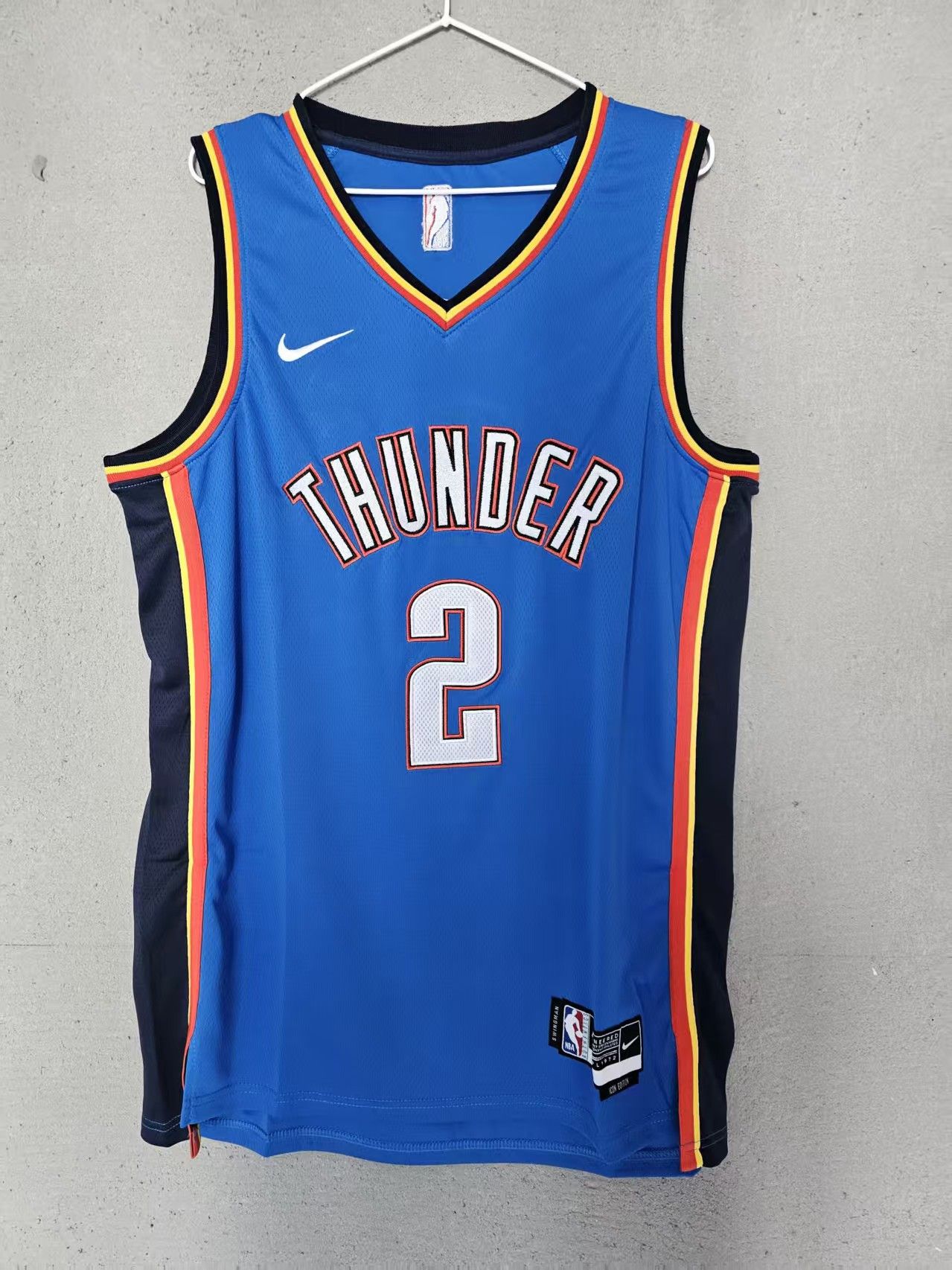 NBA Thunder 2 Shai Gilgeous-Alexander Jersey Double Stitched Size US M / EU 48-50 / 2 - 1 Thumbnail
