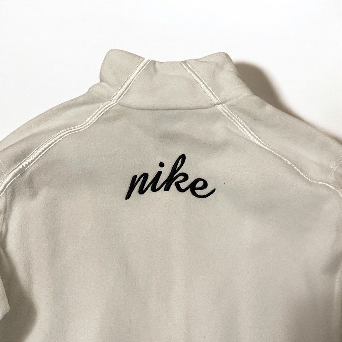 Nike × Vintage Vintage Nike Spell Out Fleece 00’s full Zip WOMANS LARGE Size M / US 6-8 / IT 42-44 - 2 Thumbnail