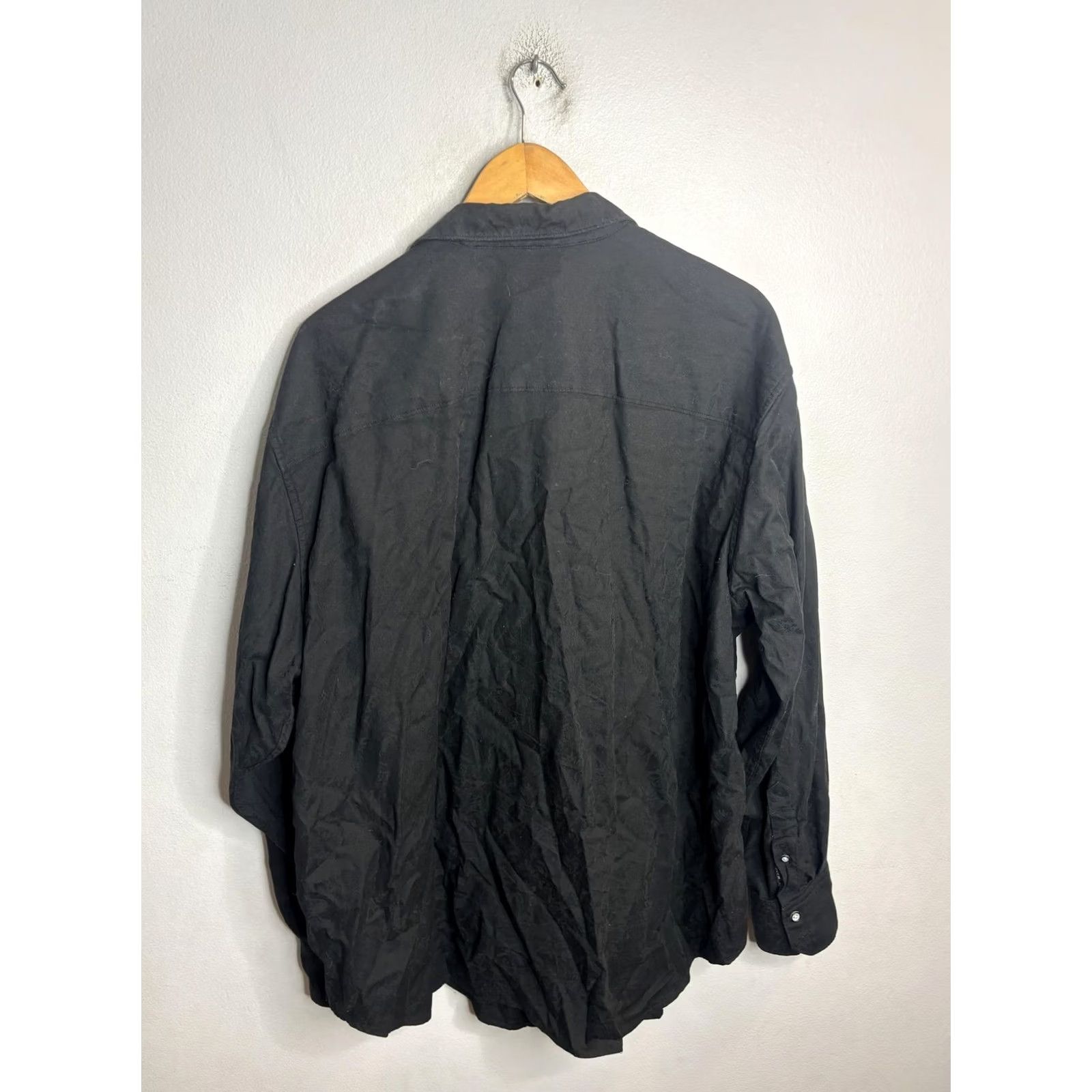 Robert Graham Robert Graham Shirt Mens 2XL Black Long Sleeve Dress Jacquard Size 48R - 5 Thumbnail