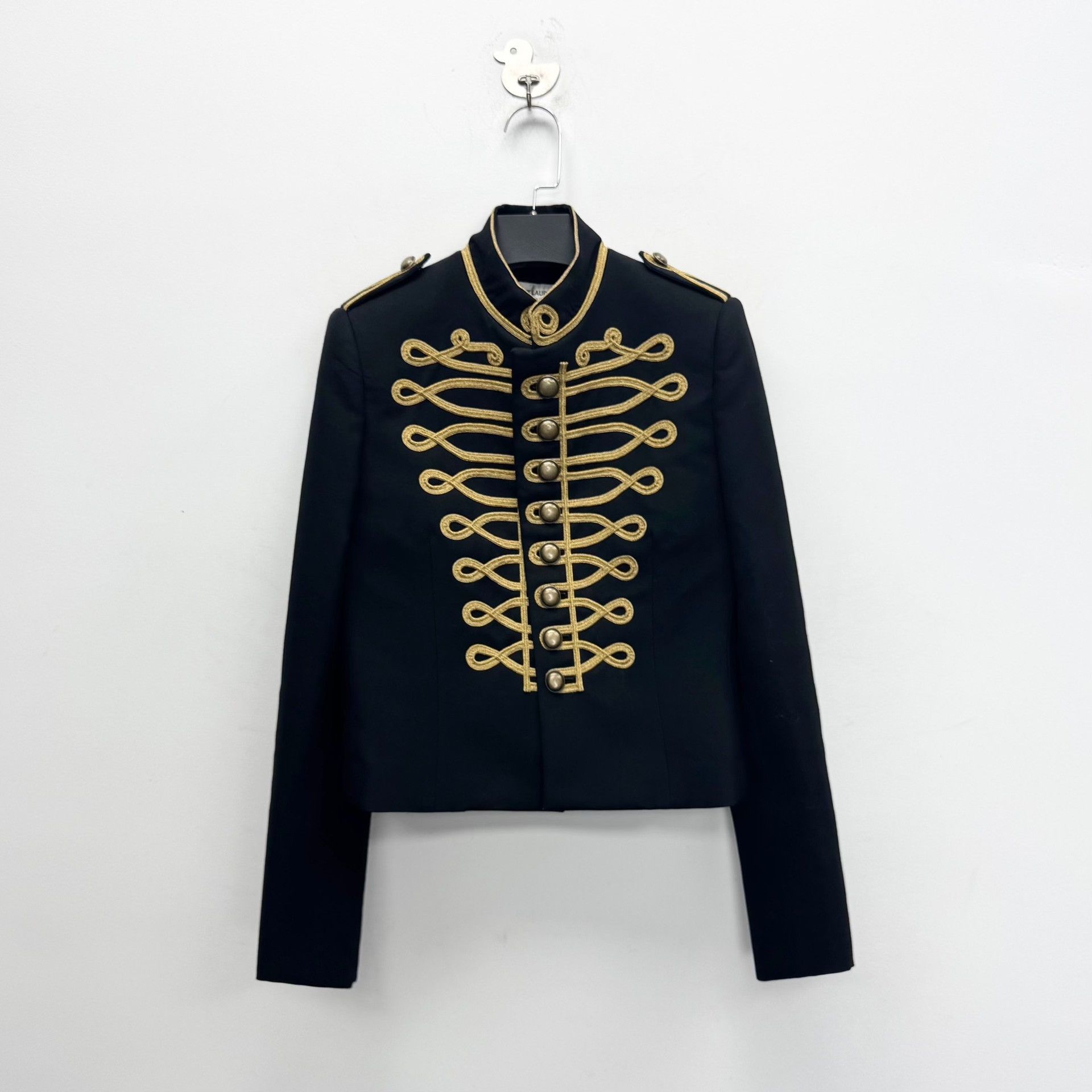 Saint Laurent Paris Saint Laurent Runway Black Gold Button Blazer Size XS / US 0-2 / IT 36-38 - 1 Thumbnail