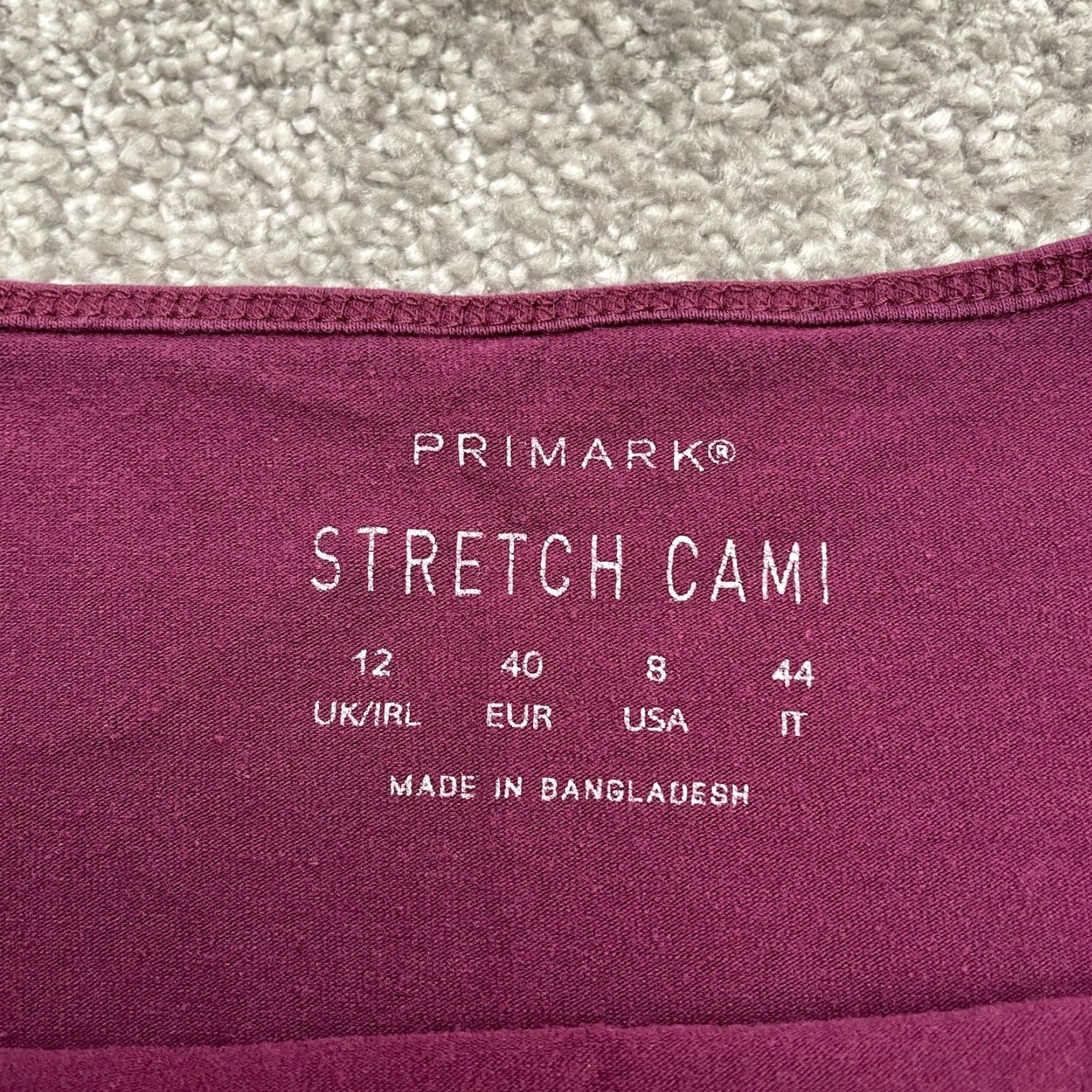 Primark Primark Camisole Tank Top Womens 12 Red Spaghetti Adjustable Stretch Casual Size XL / US 12-14 / IT 48-50 - 4 Thumbnail
