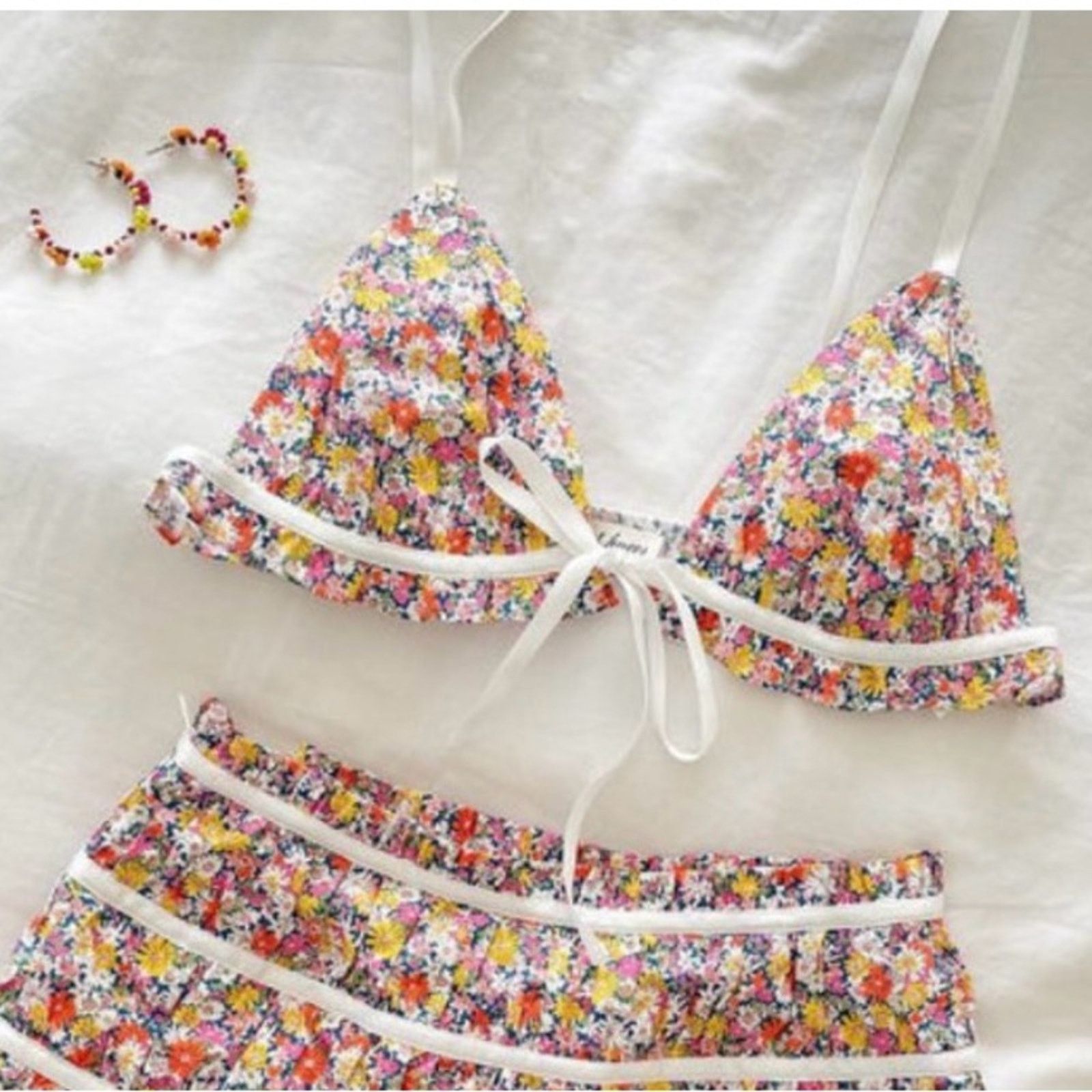 For Love & Lemons NWT For Love & Lemons $115 Floral Print Bralette Top Size XL Size XL / US 12-14 / IT 48-50 - 7 Thumbnail