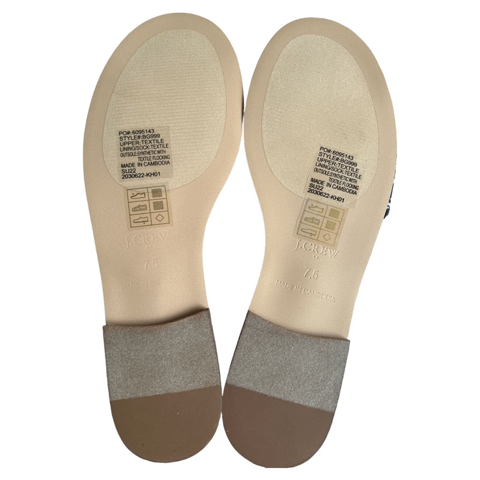 J.Crew J.Crew Black Ivory Print Cotton Knot Slide Sandals, US7.5 Size US 7.5 / IT 37.5 - 9 Thumbnail