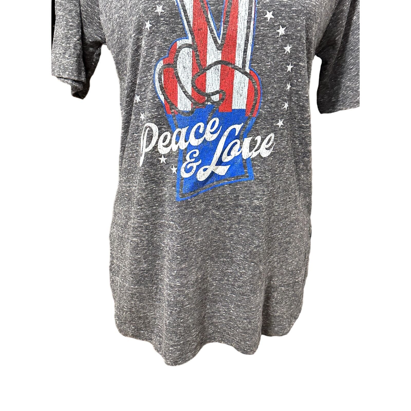 Other Royce Brand T-Shirt Peace & Love Short Sleeves Gray Womens M Size M / US 6-8 / IT 42-44 - 4 Thumbnail