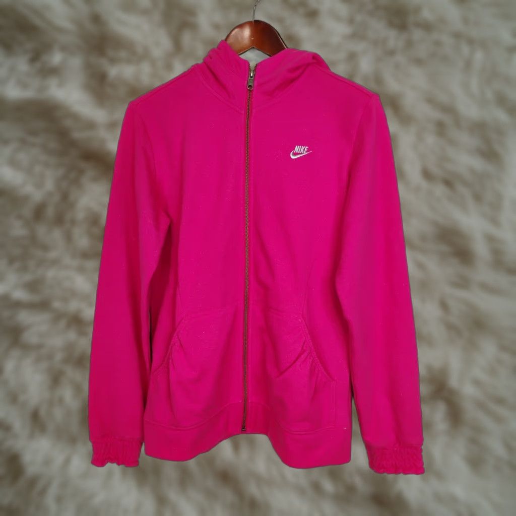 Nike VINTAGE Nike Full Zip Barbie Pink Hoodie Sweatshirt Shimmer Adult Small Teen Large 12-14 Womens Girls Ladies Size S / US 4 / IT 40 - 1 Thumbnail