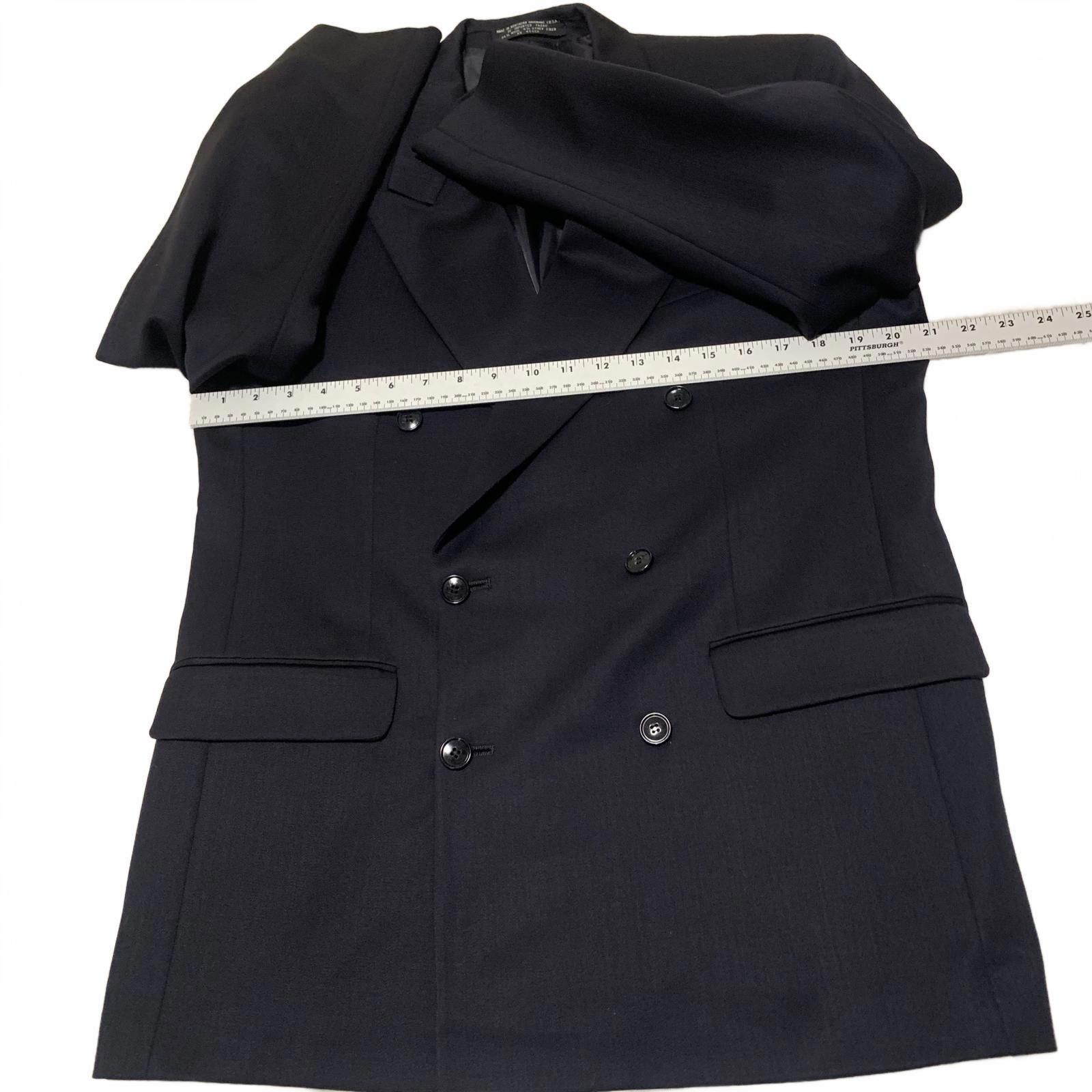 Other Golden Fil Men's Navy Blue Two-Piece Suit Blazer Size 40R - 11 Thumbnail