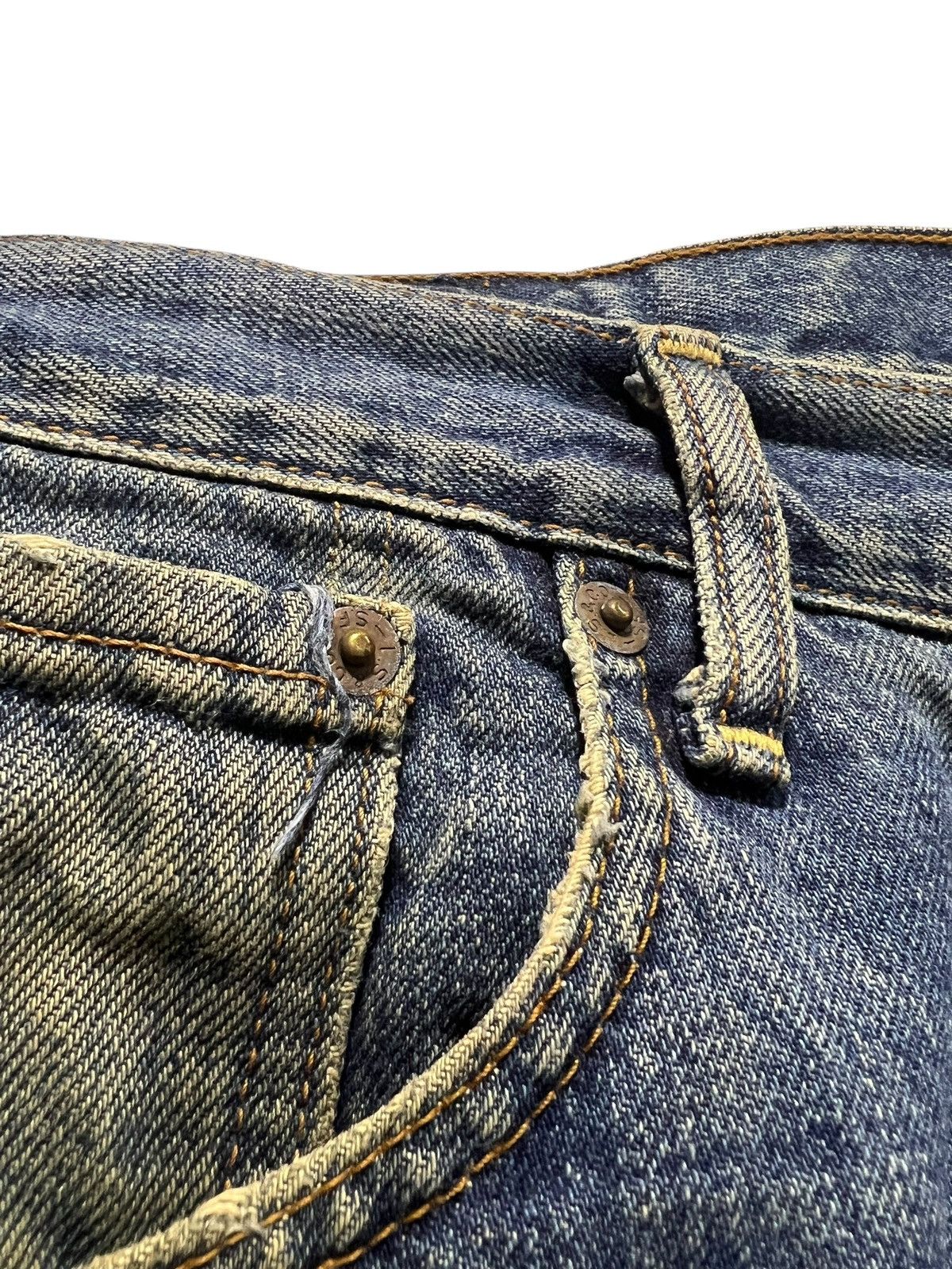 Levi's 💥90’s Baggy💥Vintage Levis 503 Distress Mud Wash Baggy Jeans Size US 33 - 10 Thumbnail