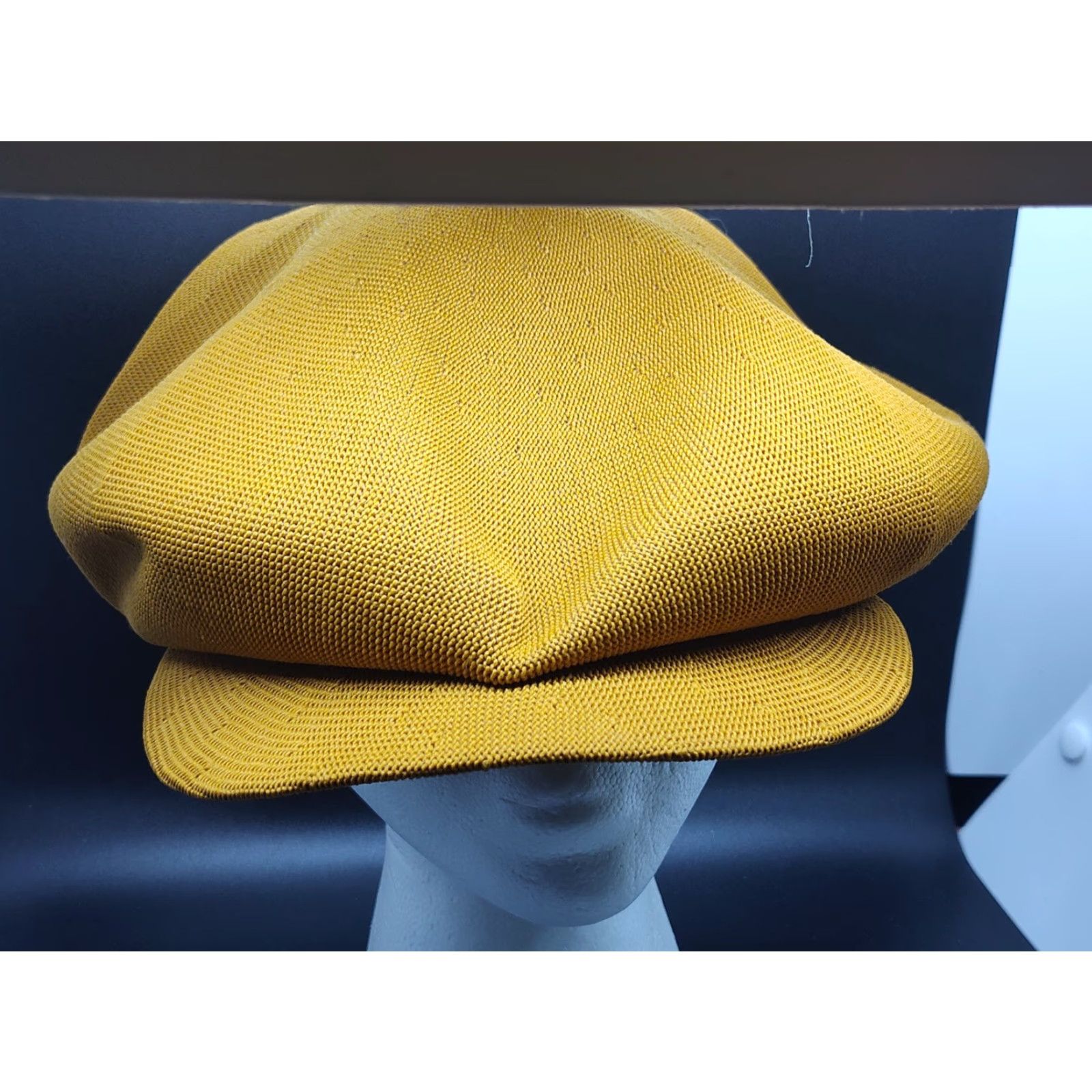 Vintage VINTAGE 1960s Newsboy Hat Yellow Size 6 7/8 Casual Retro Hippy Unbranded US Size ONE SIZE - 2 Thumbnail