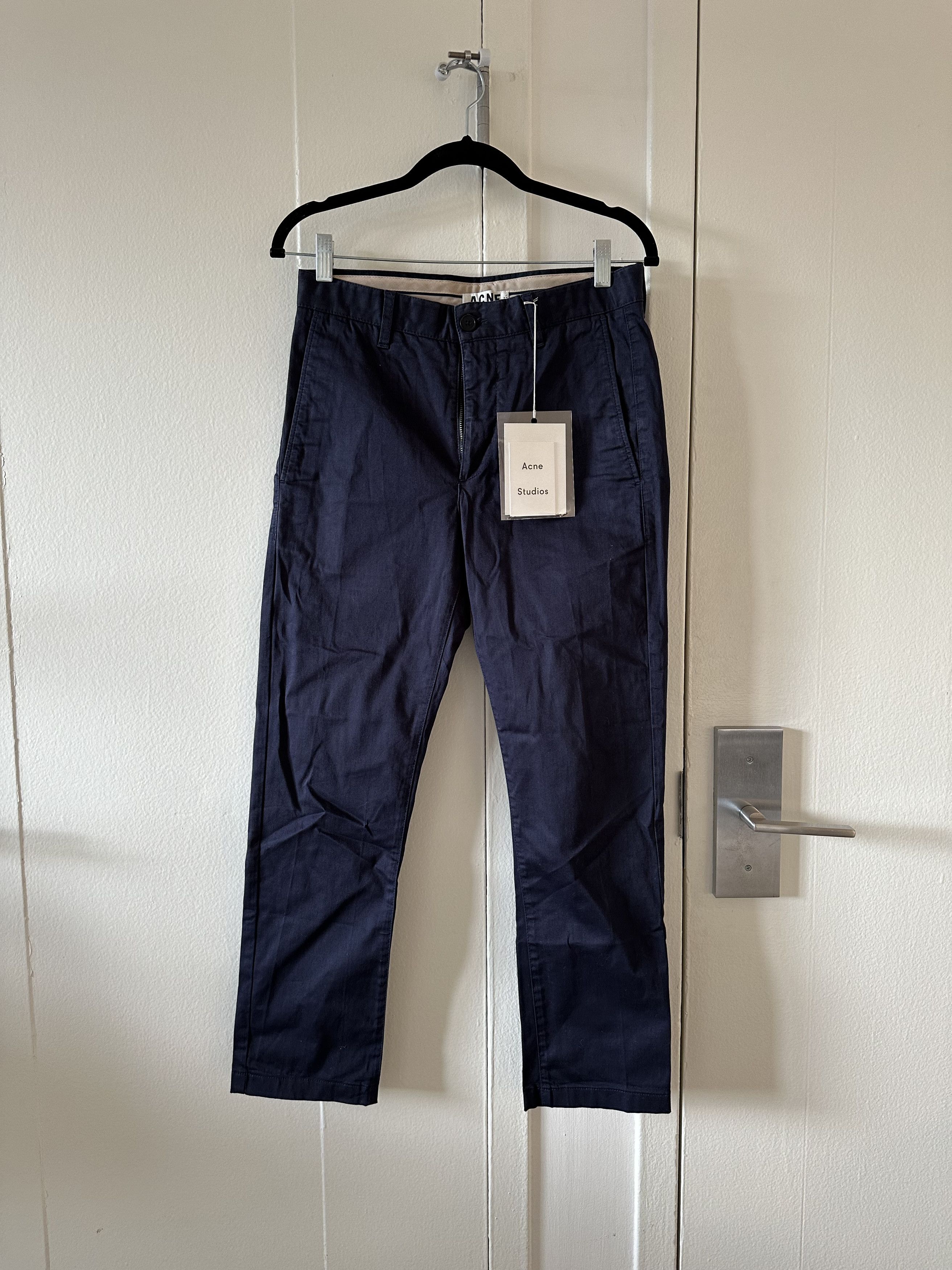 image of Acne Studios Trousers in Navy, Men's (Size 30)