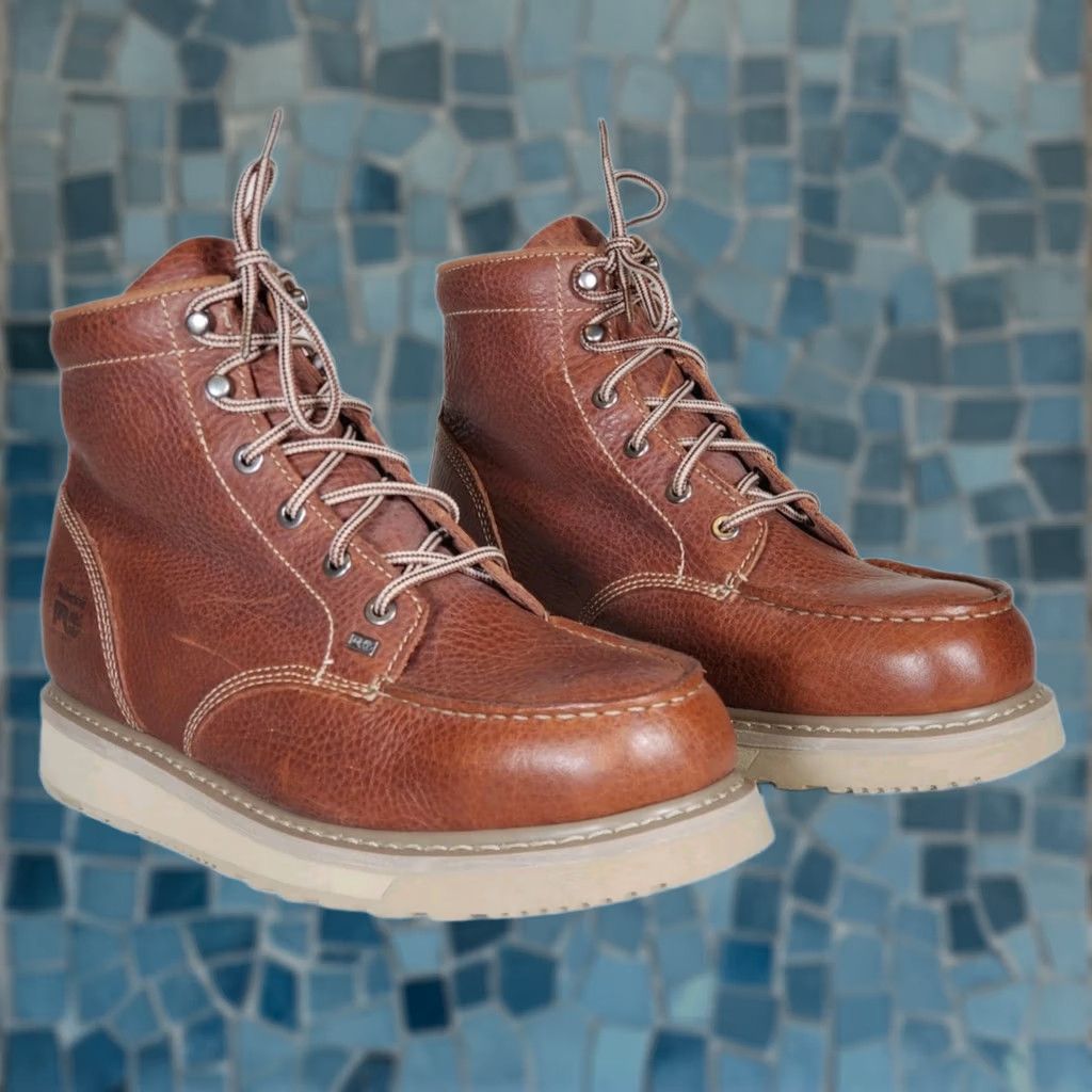 Timberland Timberland PRO Barstow 6" Moc Soft-Toe Wedge Work Boots Brown Leather Men's US 11 M Size US 11 / EU 44 - 1 Thumbnail