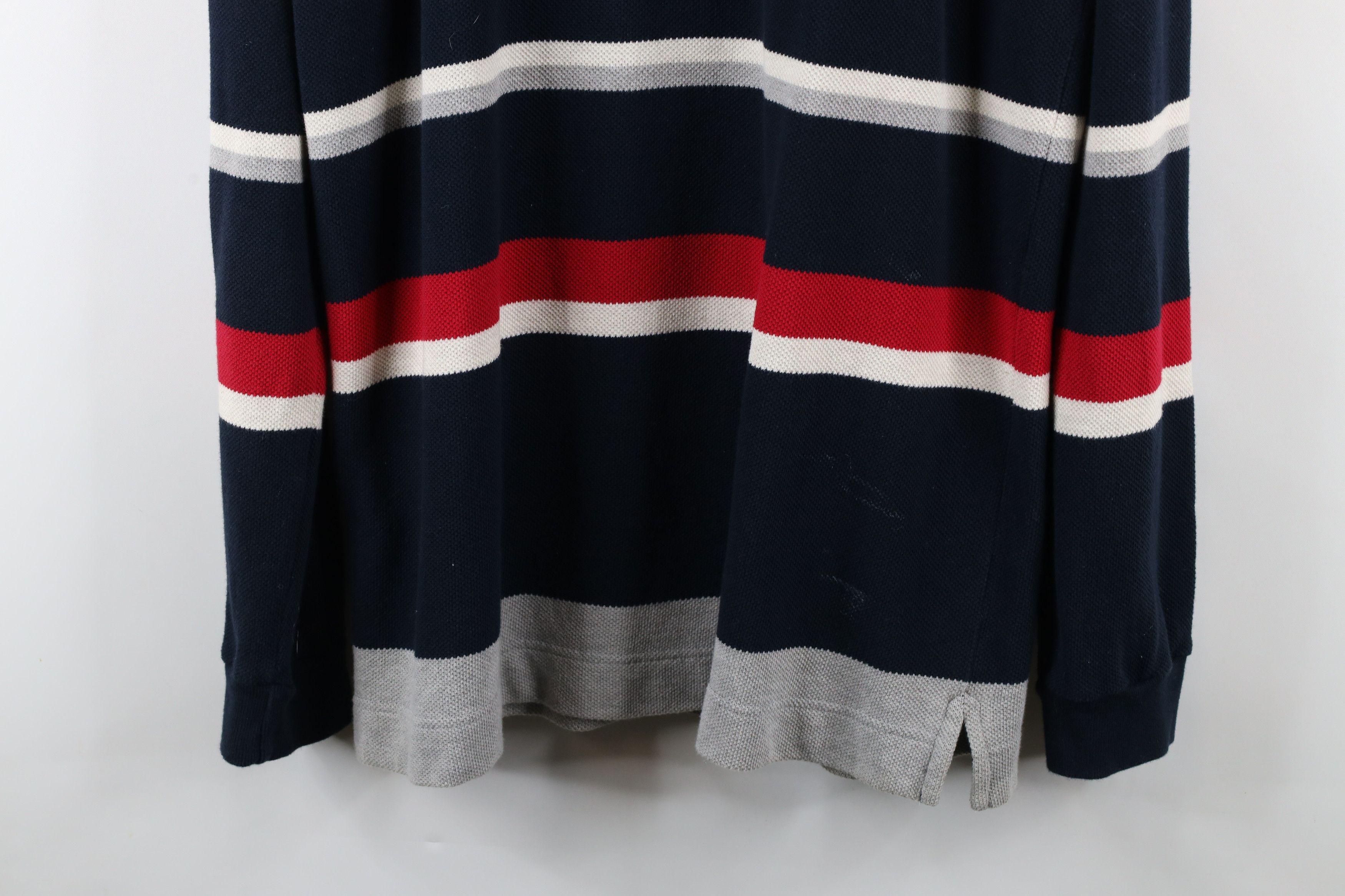 Nautica × Vintage Vintage 90s Nautica Thermal Waffle Knit Long Sleeve Polo Size US L / EU 52-54 / 3 - 12 Thumbnail