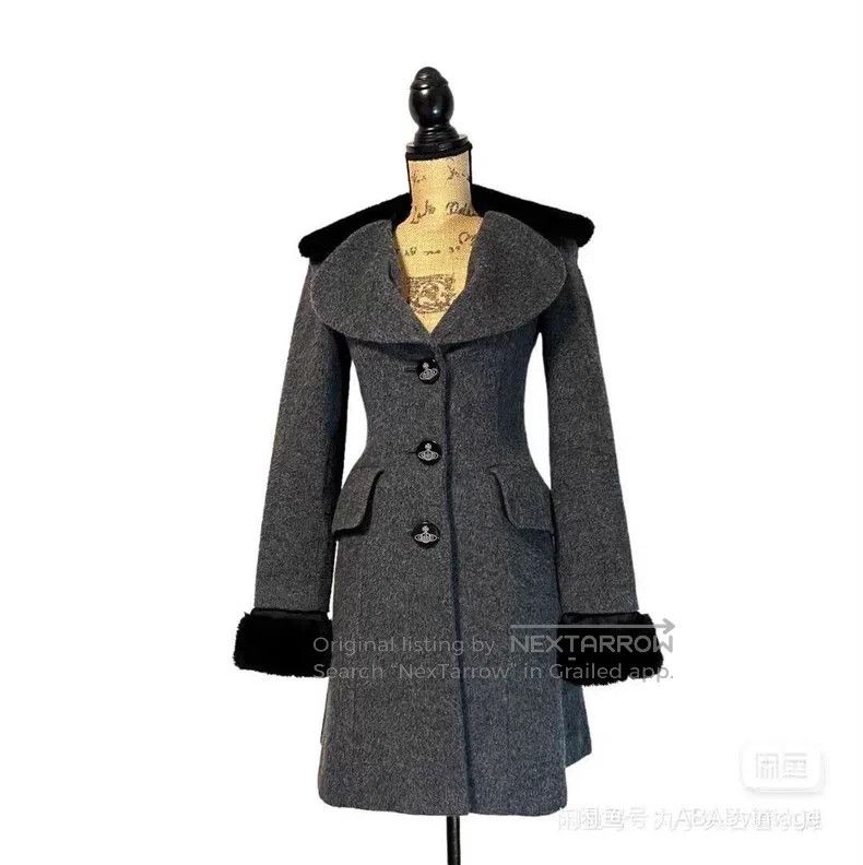Vivienne Westwood Vivienne Westwood Gray Woolen Overcoat Jacket, Millennium Size M / US 6-8 / IT 42-44 - 6 Thumbnail